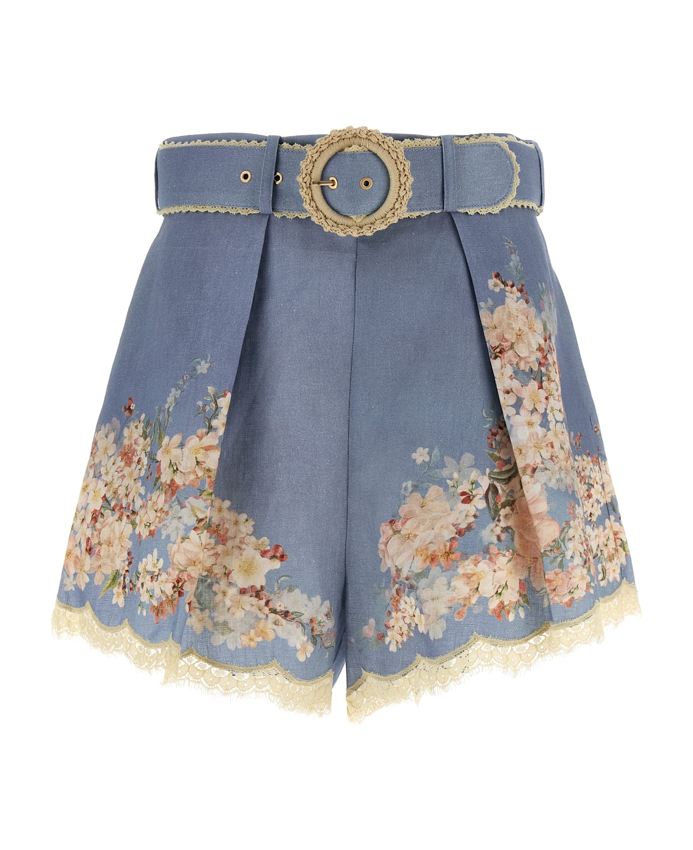 Zimmermann 
cascadian Tuck
 Shorts - Light Blue
