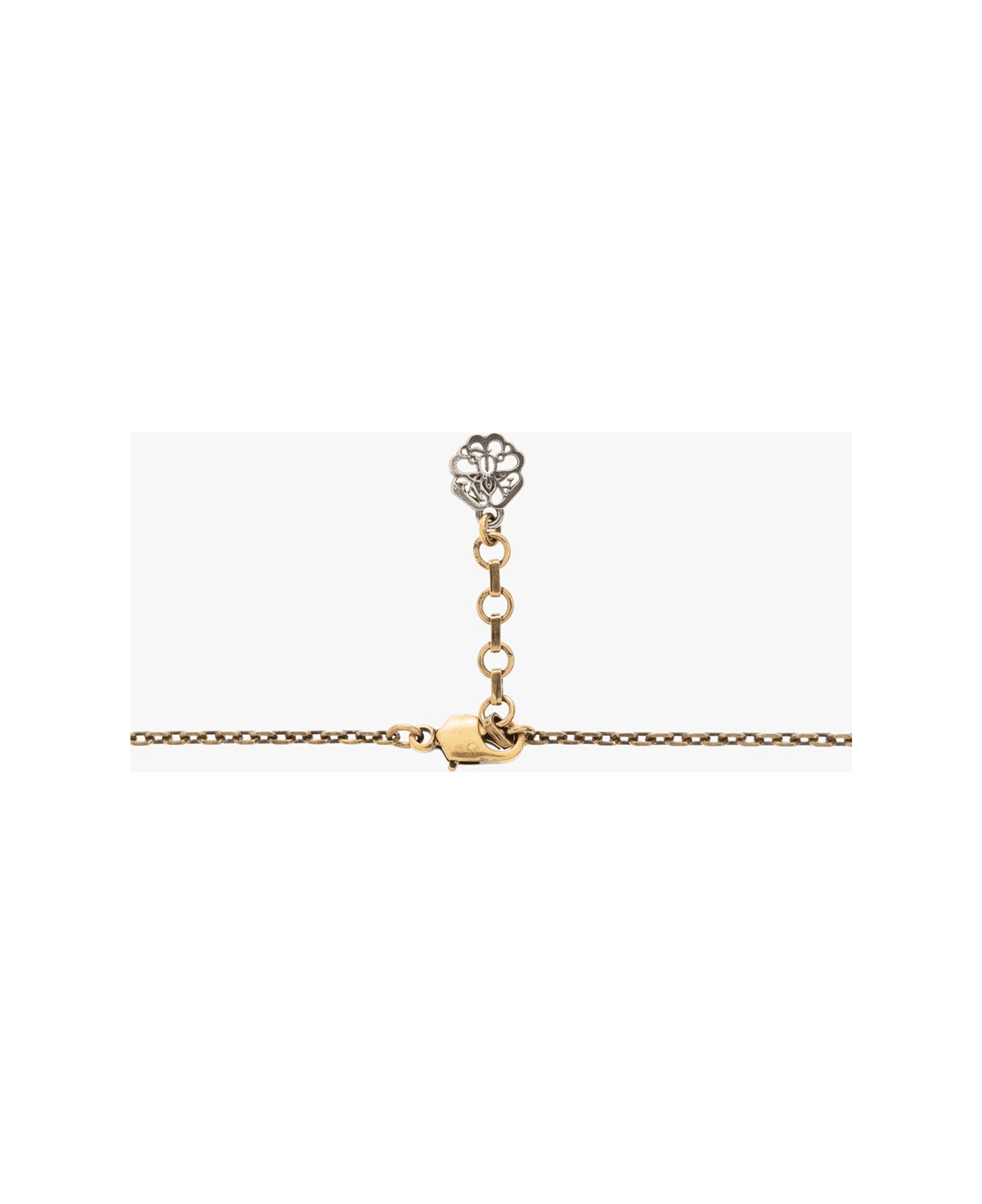 Alexander McQueen Brass Necklace With Motif Of Skull - GOLD