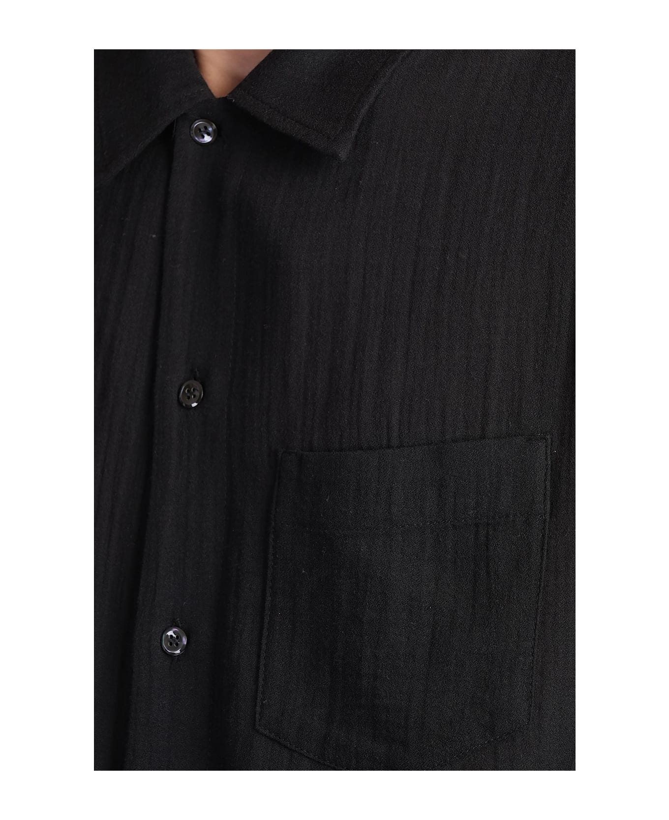 Séfr Leo Shirt In Black Cotton - black