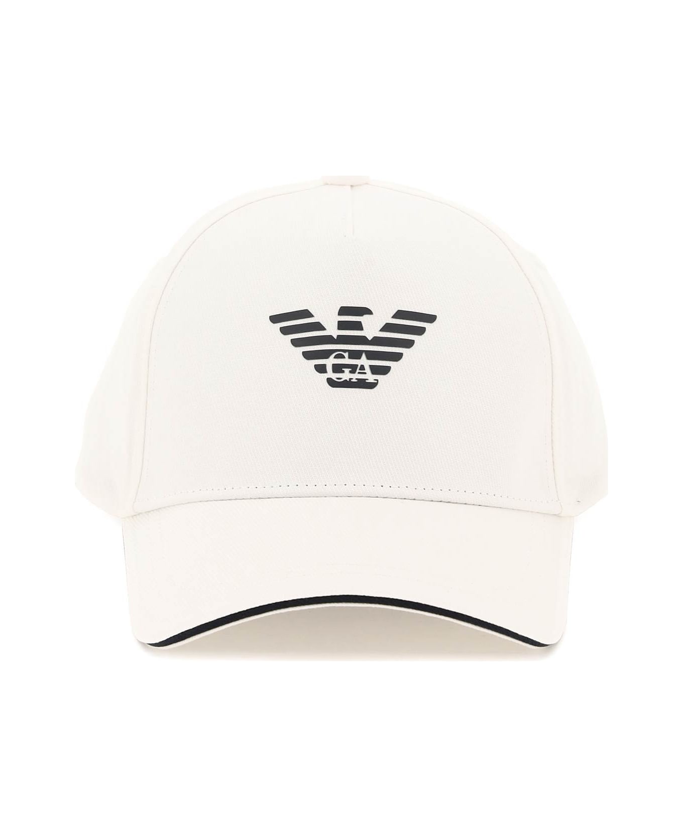 Emporio Armani Baseball Cap With Logo - White