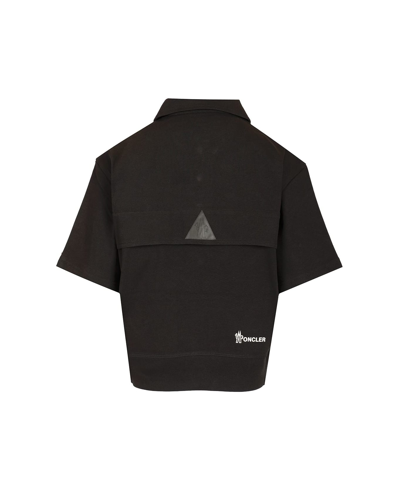 Moncler Grenoble Polo Shirt With Logo - Black ポロシャツ