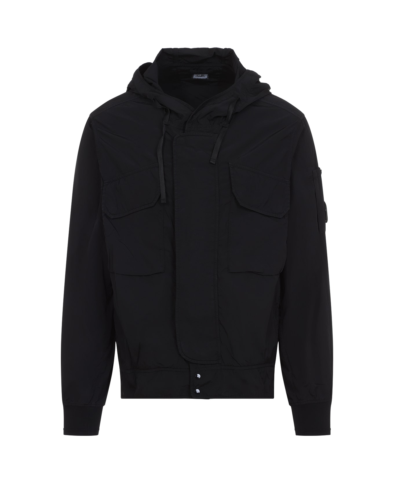 C.P. Company Chrome-r Lens Hooded Jacket - Black