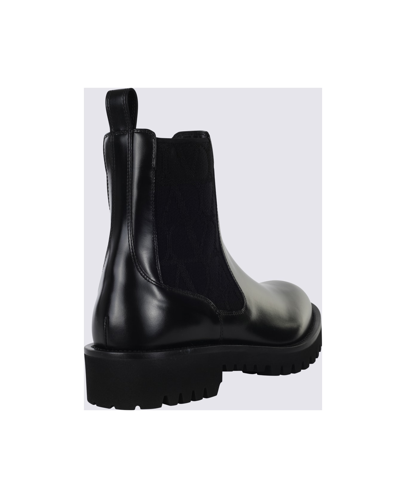 Valentino Garavani Black Leather Boots - Black