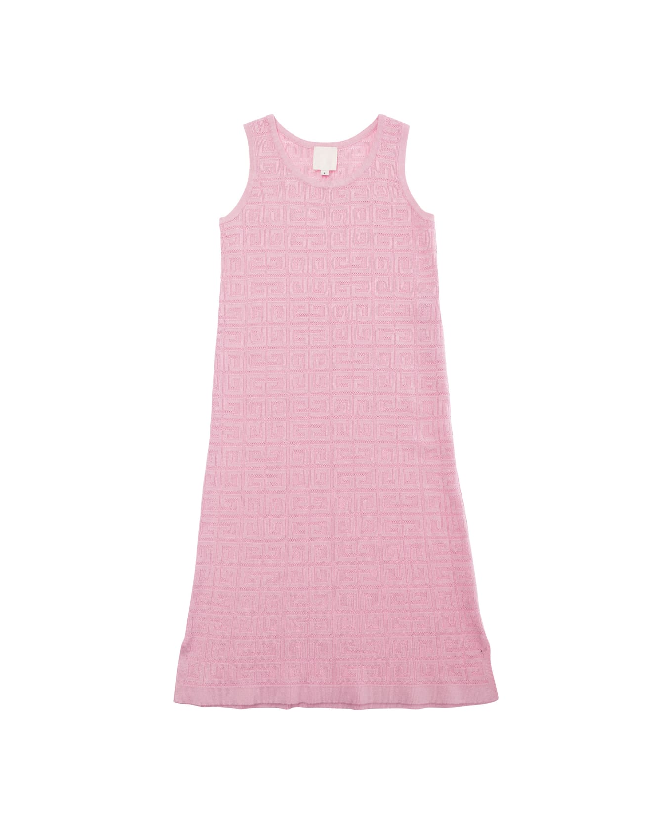 Givenchy Mini Pink Dress With All-over Gg Motif In Viscose Blend Girl - Pink