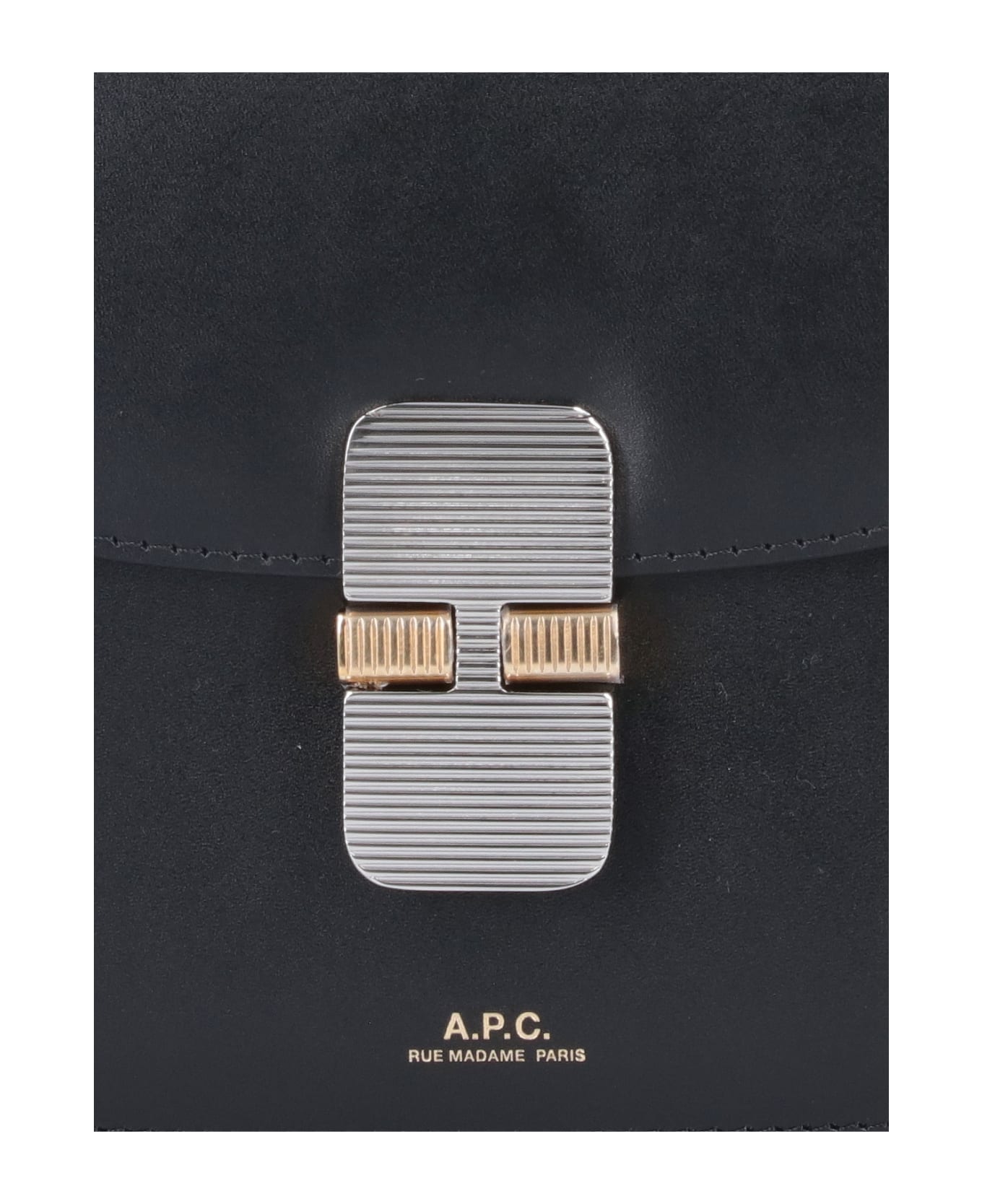 A.P.C. Grace Foldover Small Crossbody Bag - Black