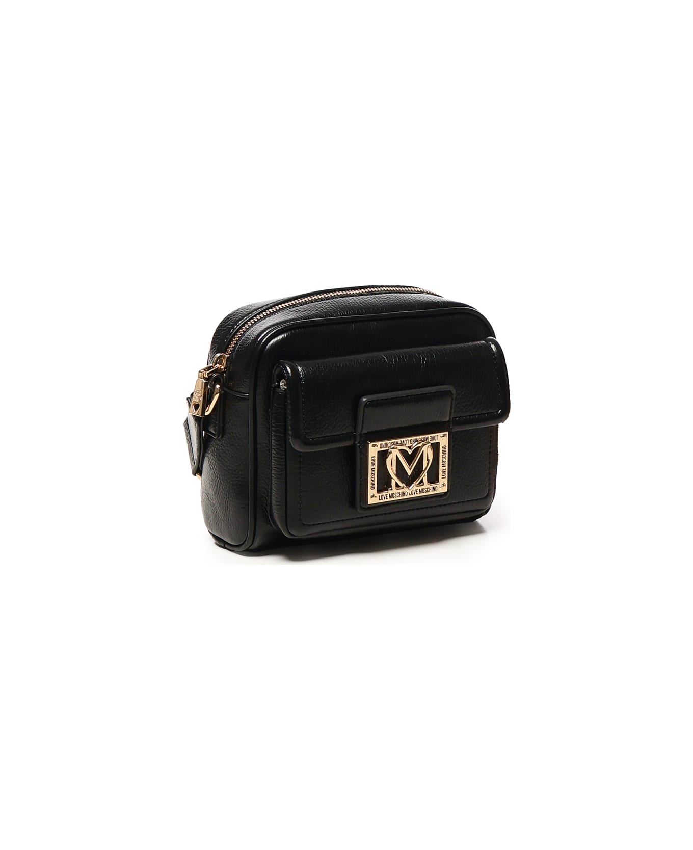 Love Moschino Shoulder Bag With Logo - Black