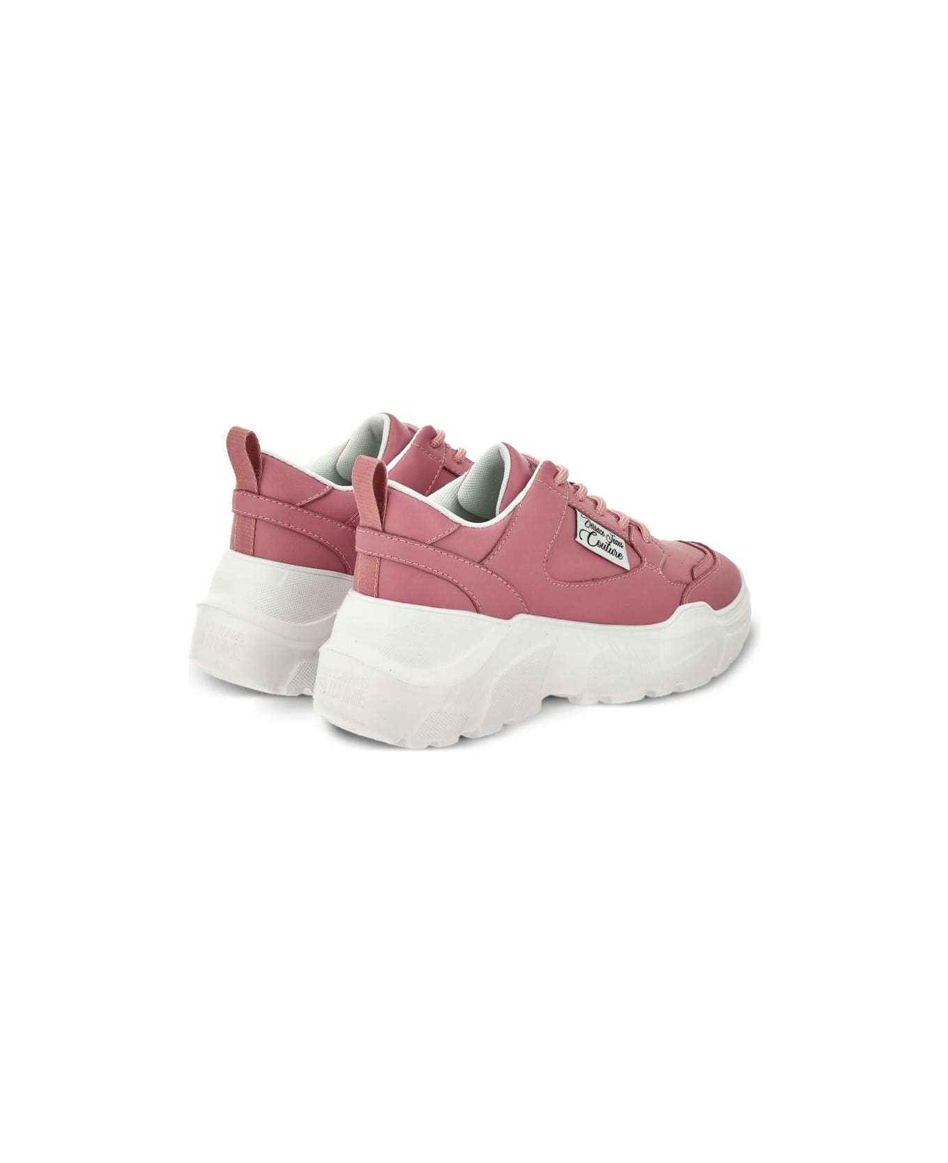Versace Jeans Couture Sneakers With Logo Plaque - Pink