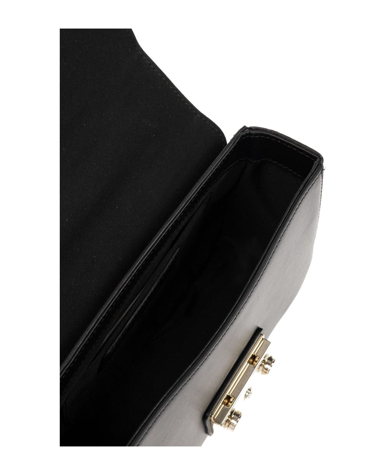 Furla Metropolis Push-lock Detailed Mini Top Handle Bag - Nero トートバッグ