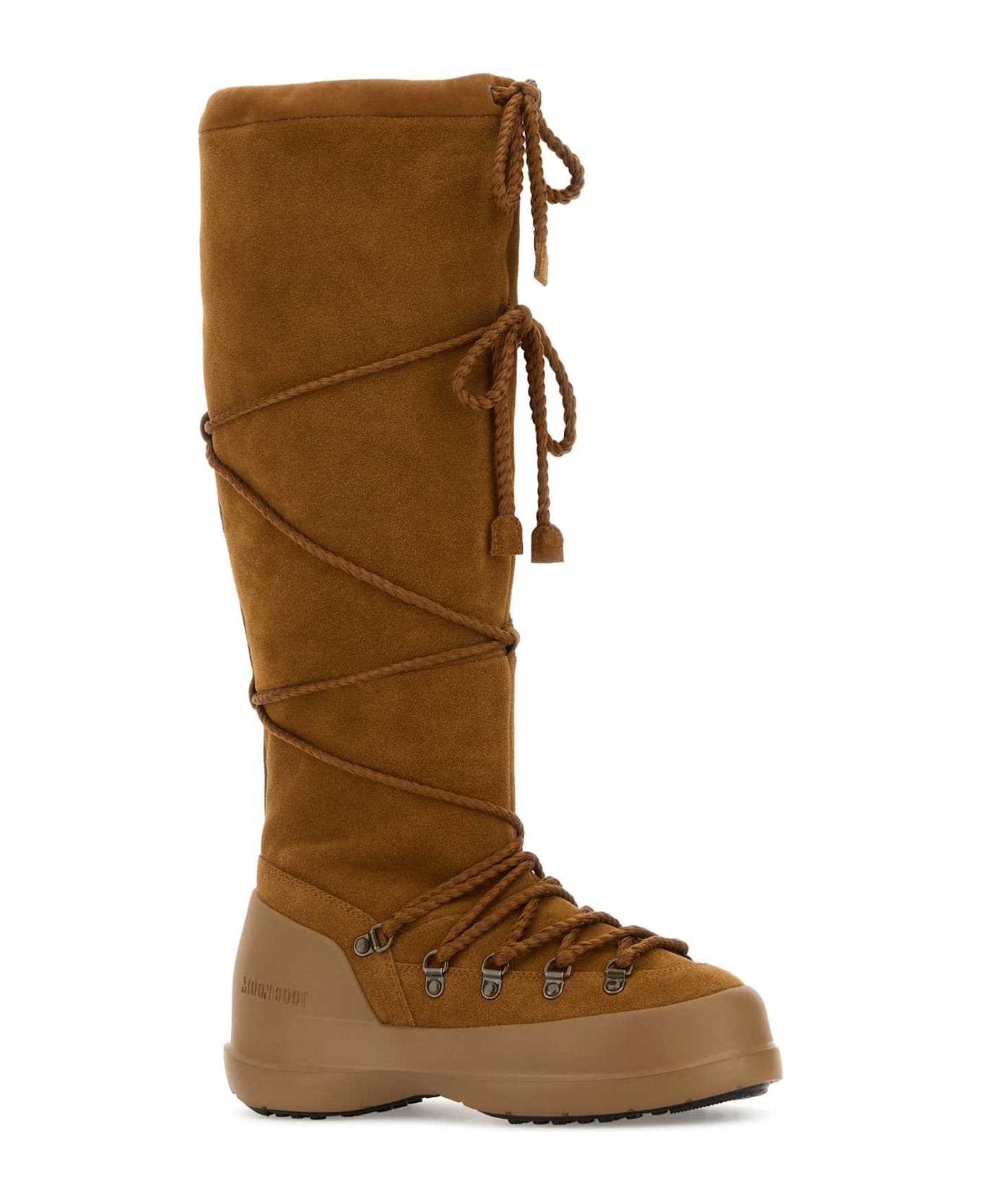 Moon Boot Camel Suede Luna Boots - COGNAC