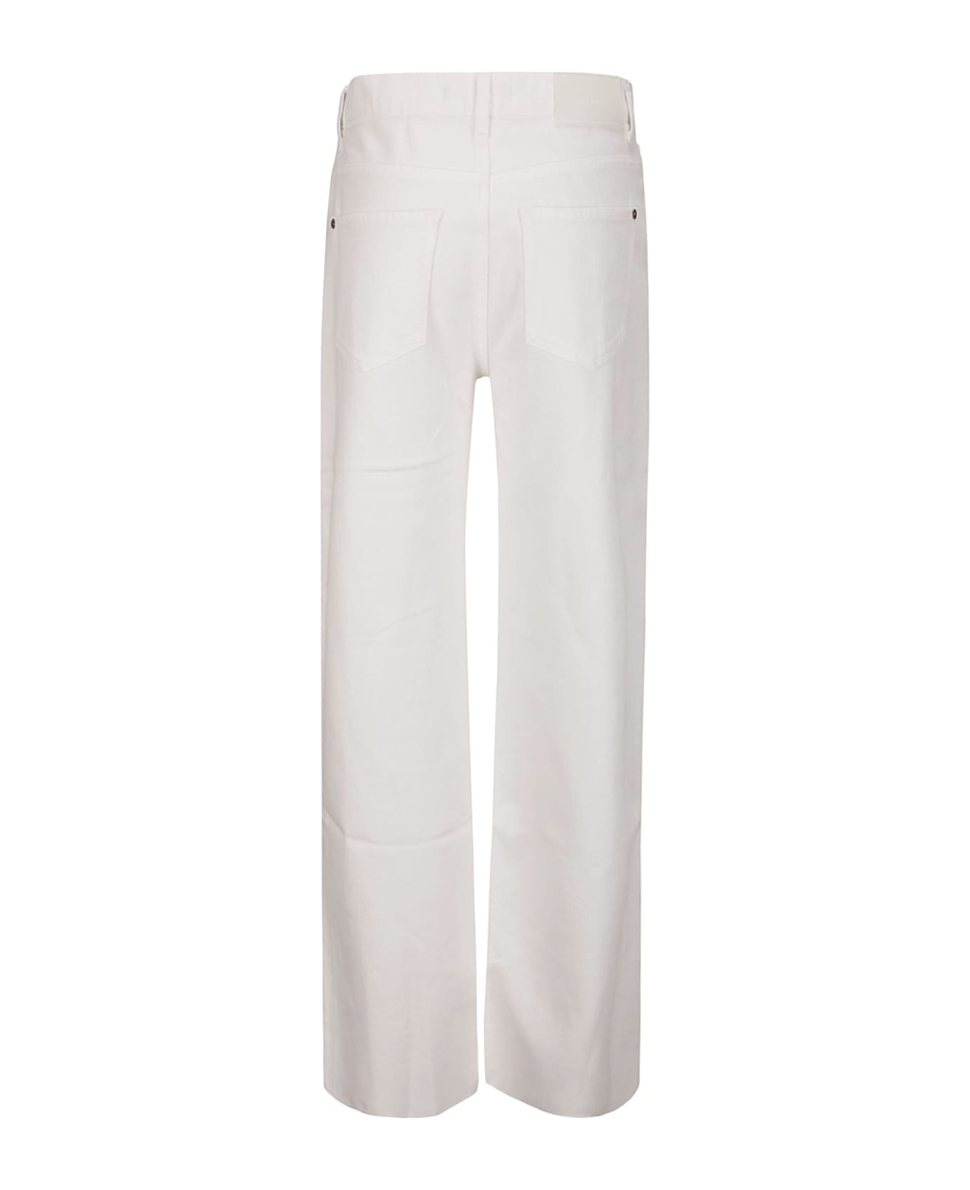 7 For All Mankind Scout Snow White With Raw Cut - WHITE