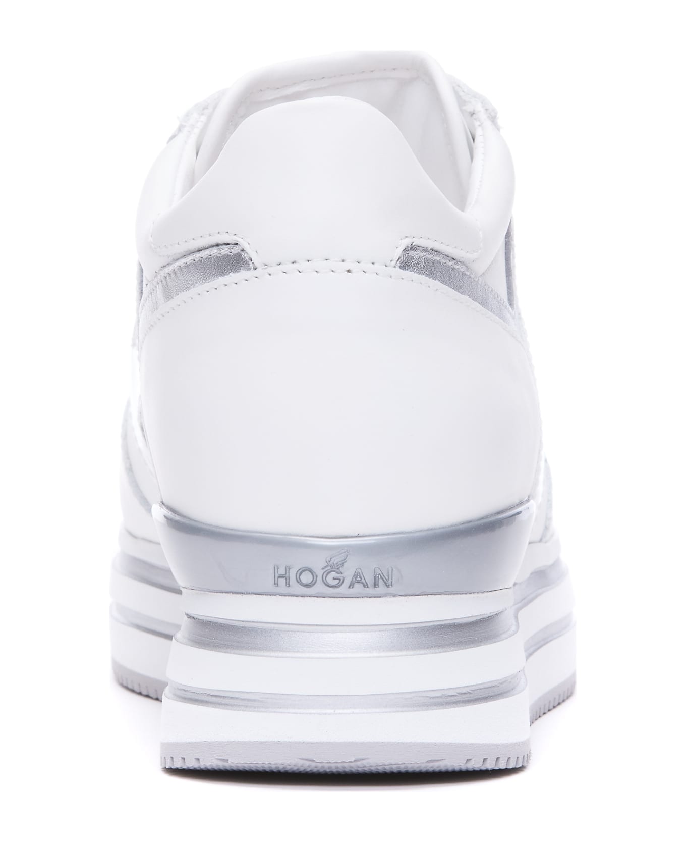 Hogan Midi Platform H483 Allacciato Sneakers - Bianco Argento