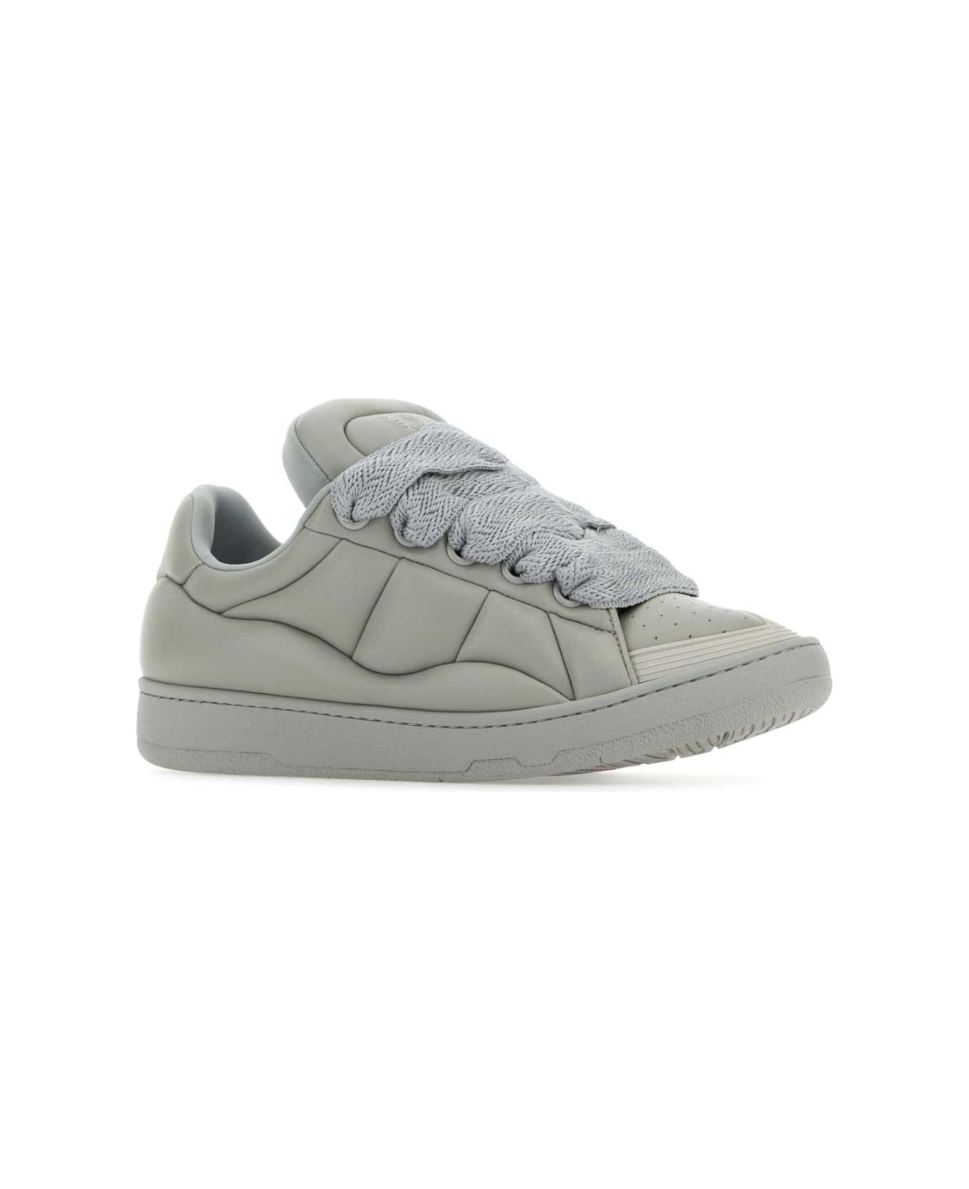 Lanvin Grey Leather Curb Xl Sneakers - PLATREPLATRE スニーカー