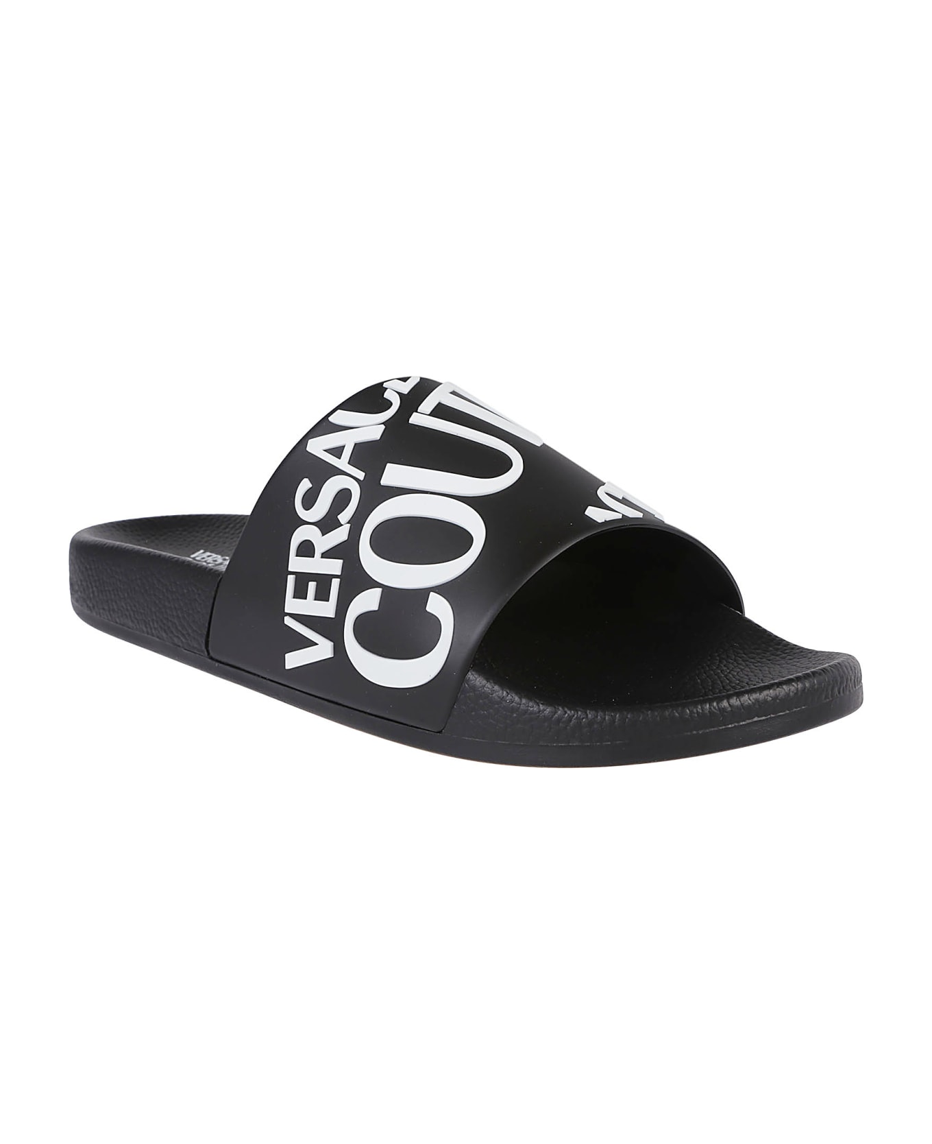 Versace Jeans Couture Gummy Sq1 Sliders - Black