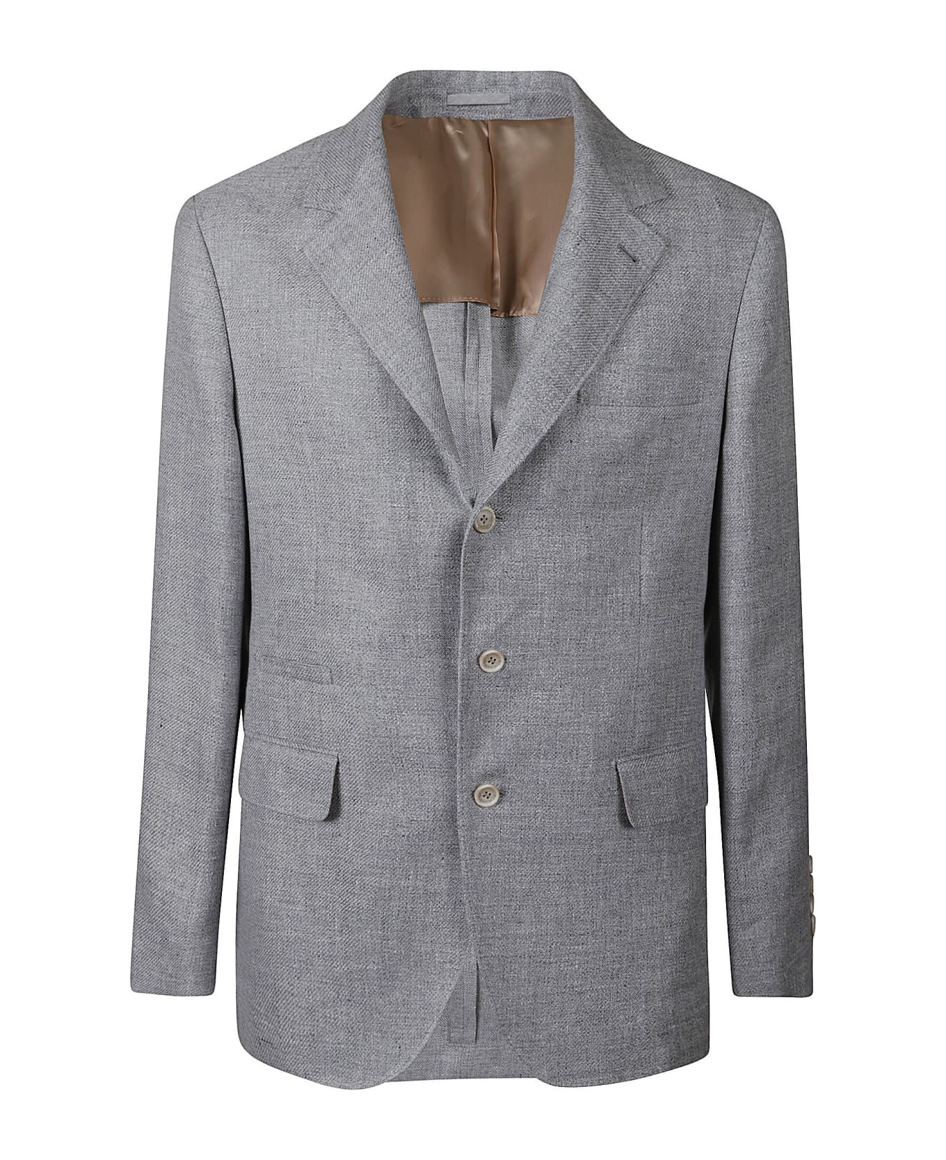 Brunello Cucinelli Multi-pocket Regular Plain Blazer - grigio