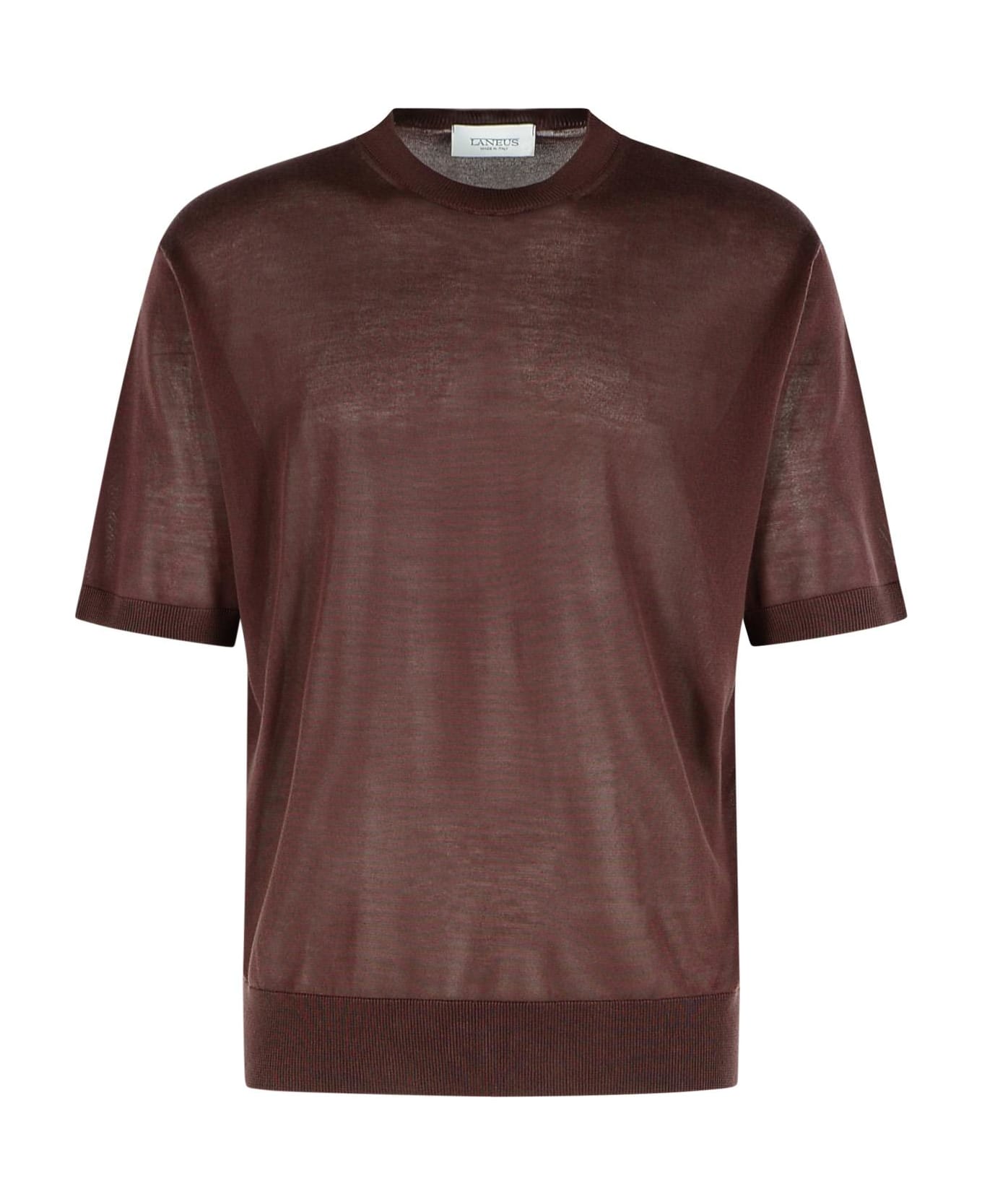 Laneus Brown Lyocell Sweater - Brown