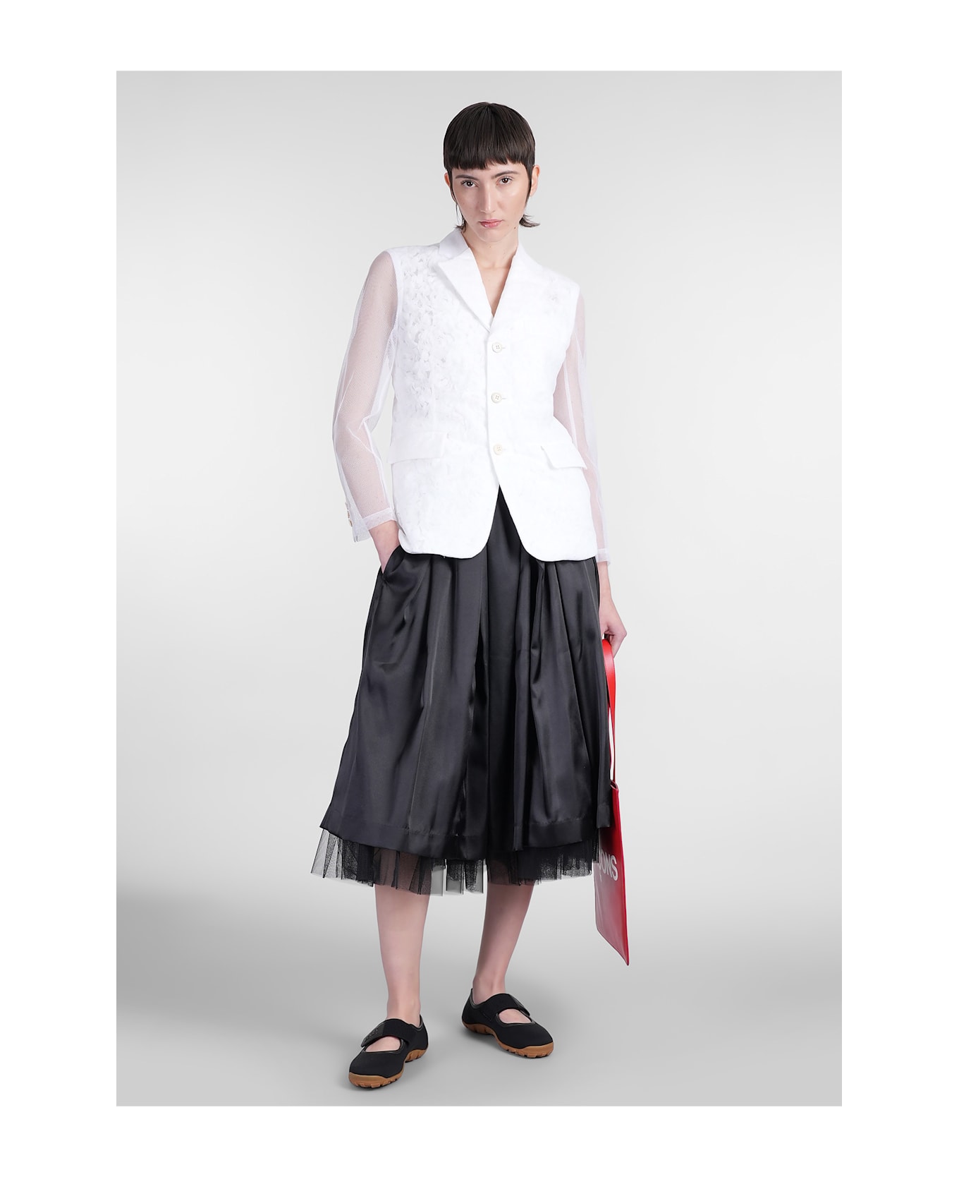 Comme des Garçons Skirt In Black Polyester - black