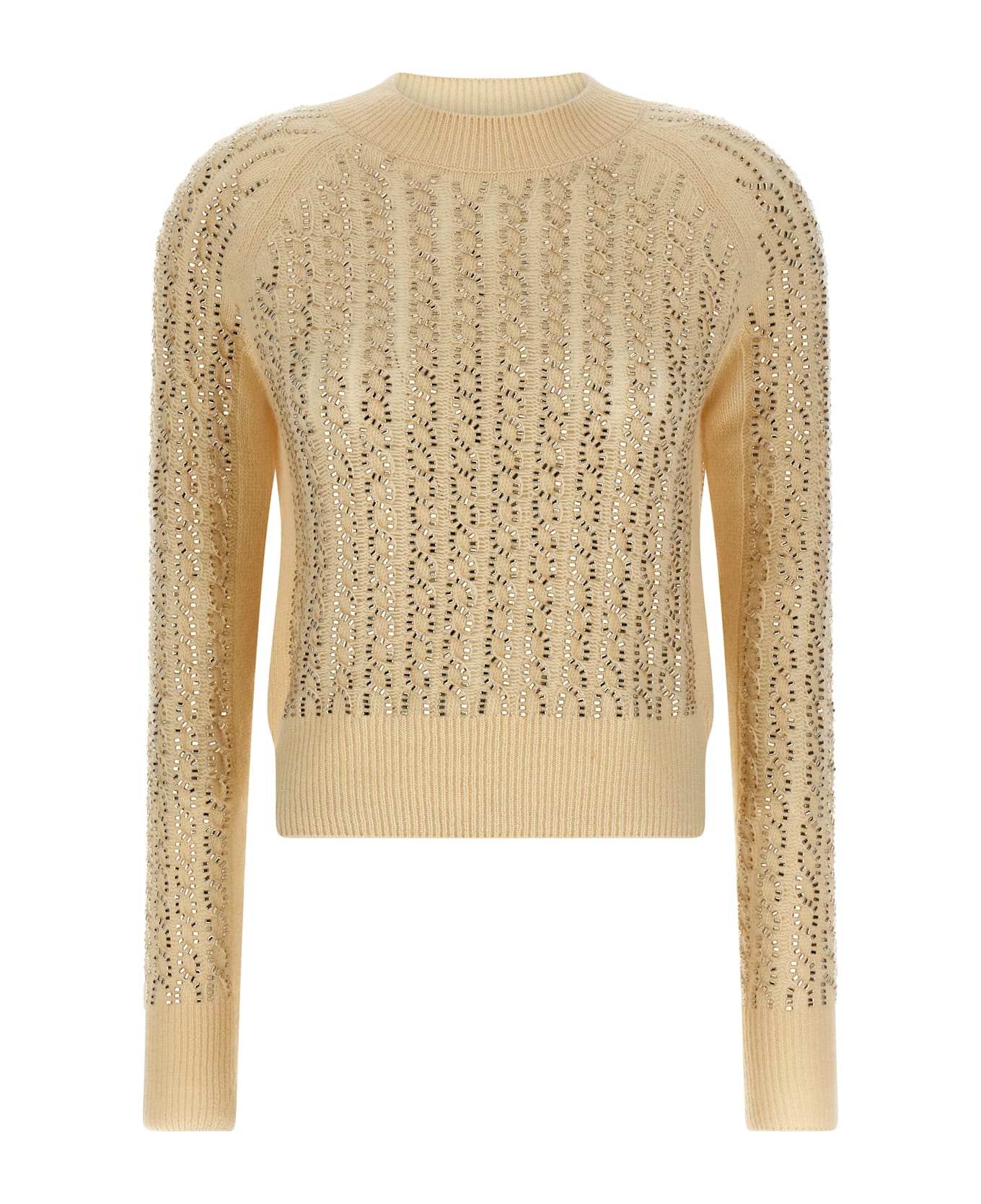 Ermanno Scervino Baguette Studded Sweater - Beige