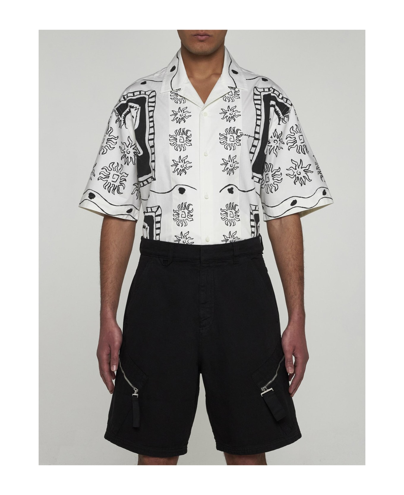 Jacquemus Marrone Cotton Shorts - BLACK