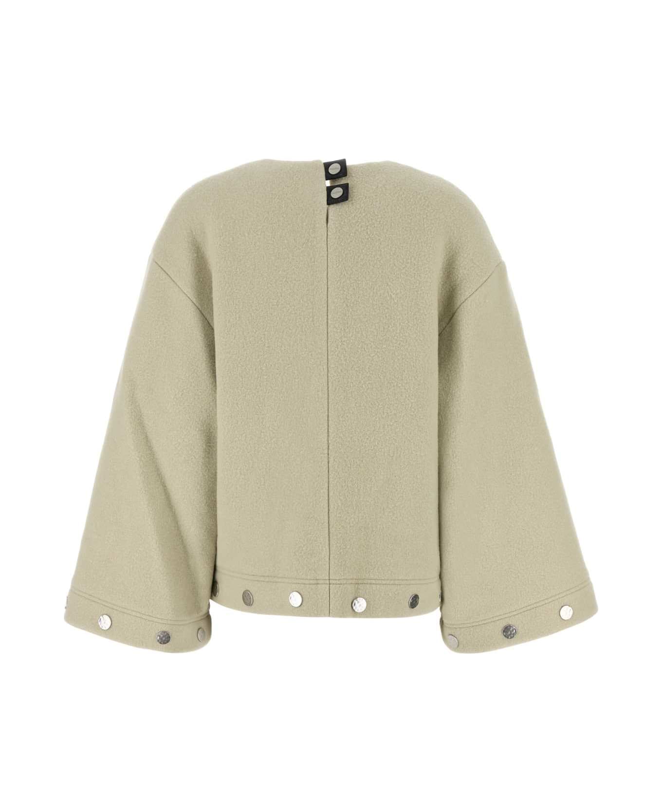 Nanushka Sand Wool Blend Oversize Anwen Blouse - OAT