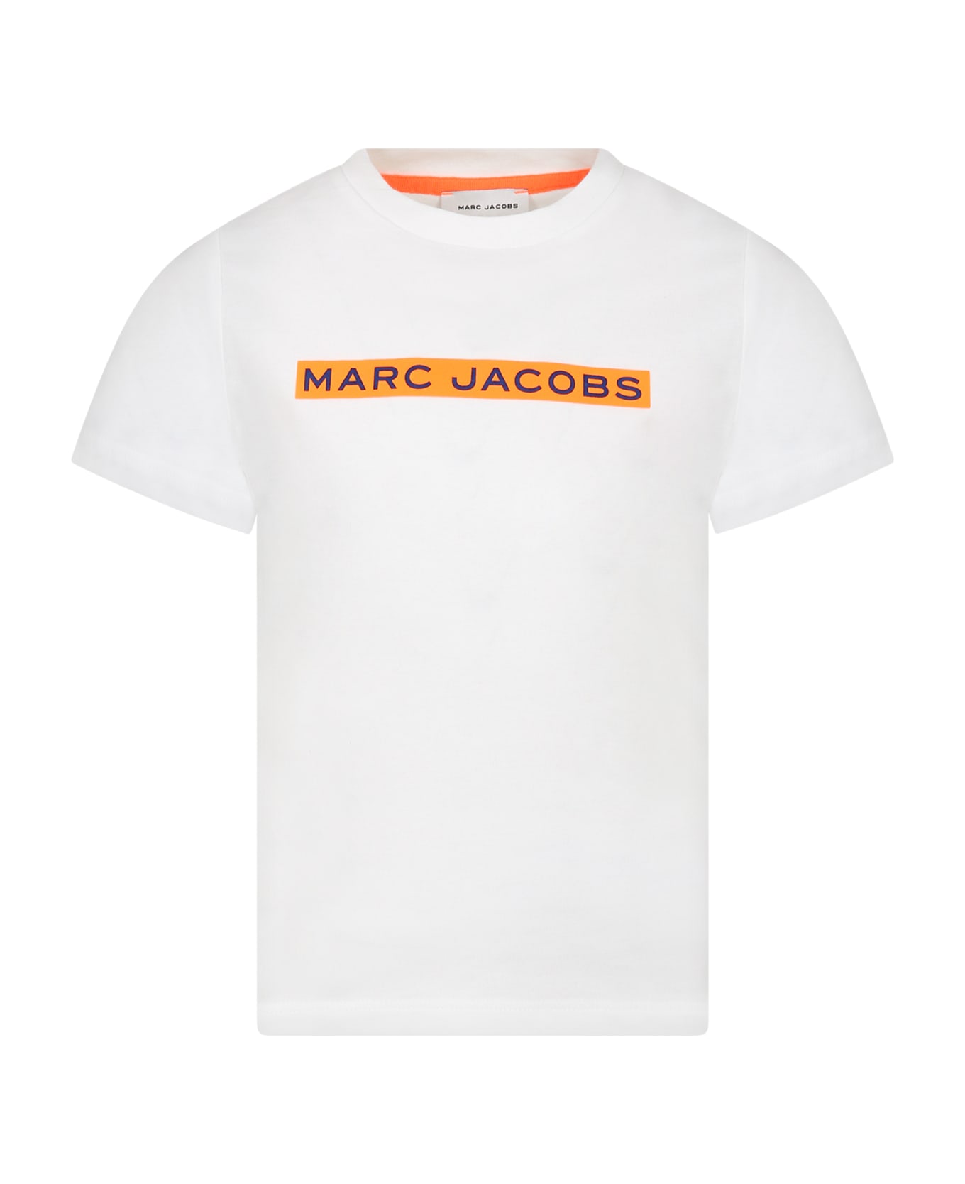 Marc Jacobs White T-shirt For Boy With Logo Print - White