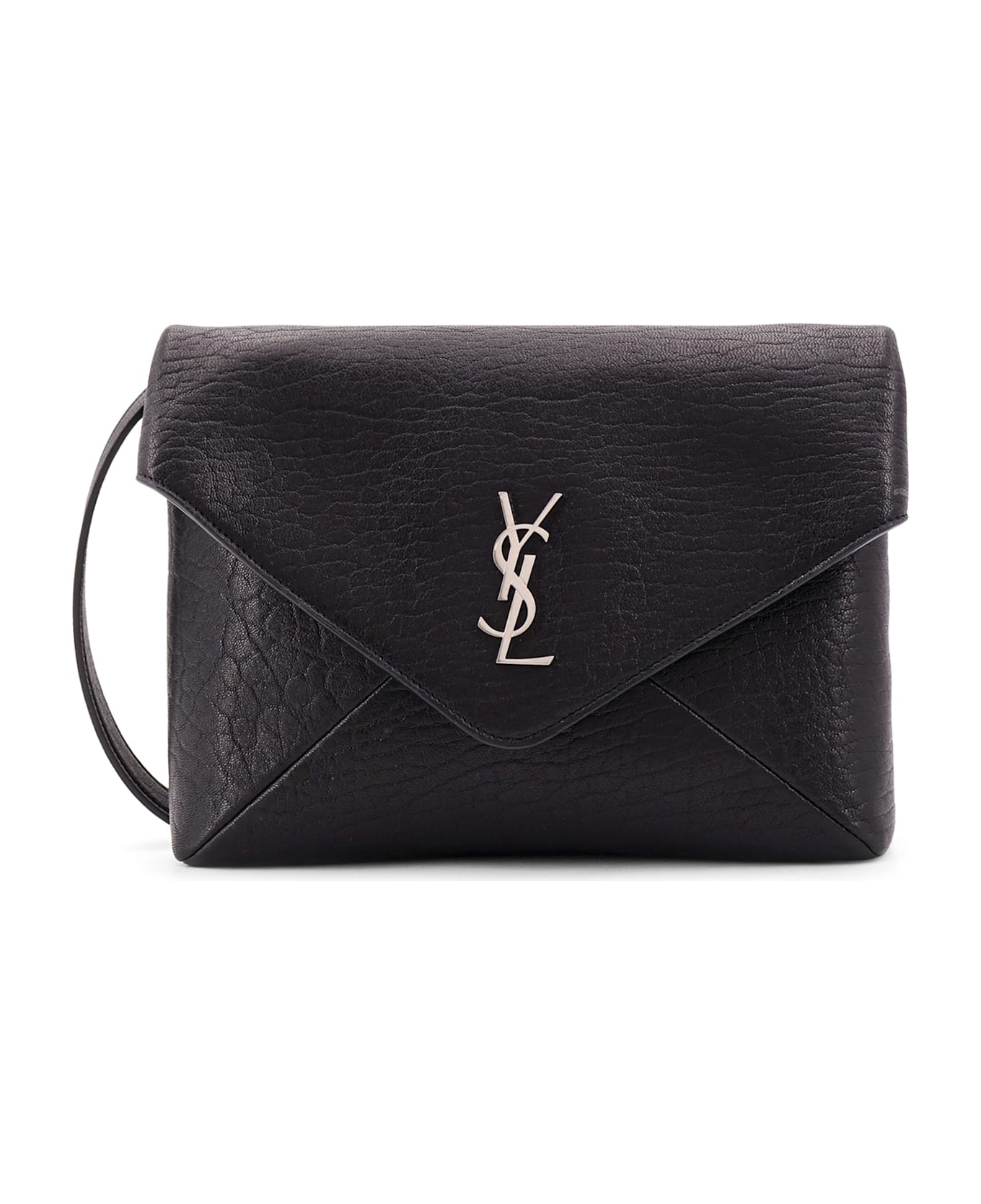 Saint Laurent Messenger Envelope Shoulder Bag - BLACK