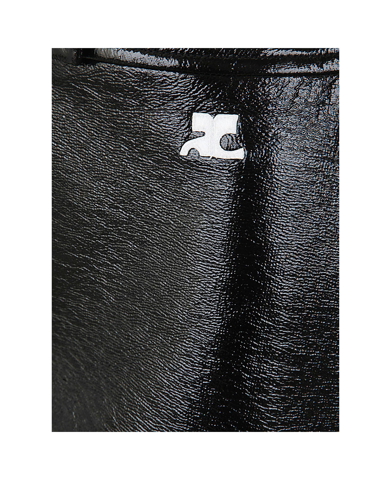 Courrèges Reedition Vinyl Mini Skirt - Black