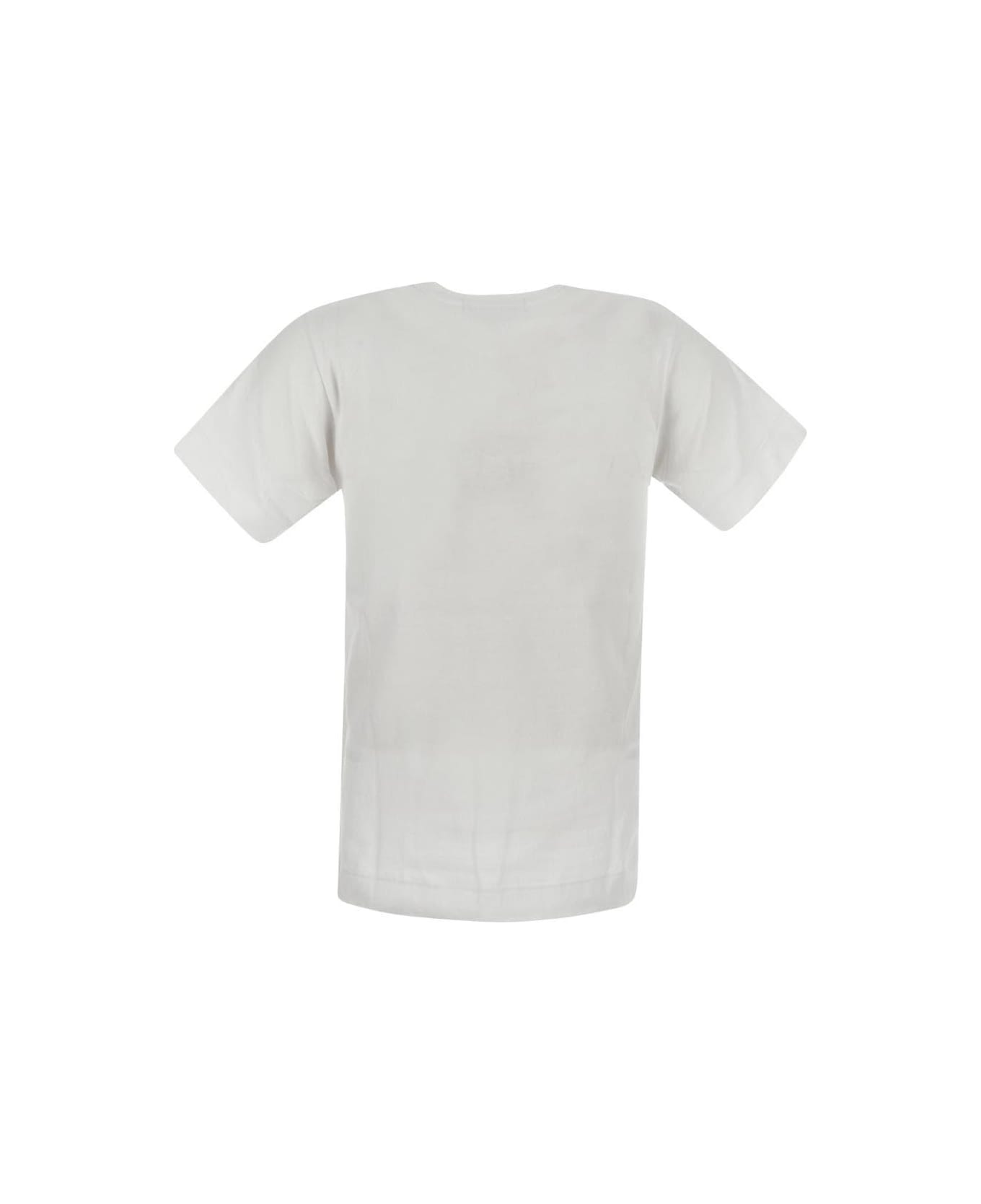 Comme des Garçons Heart Print Shirt - White