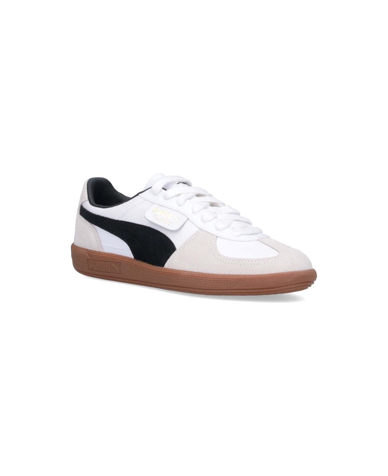 Puma 'palermo Lth' Sneakers - White Vapor Gray Gum