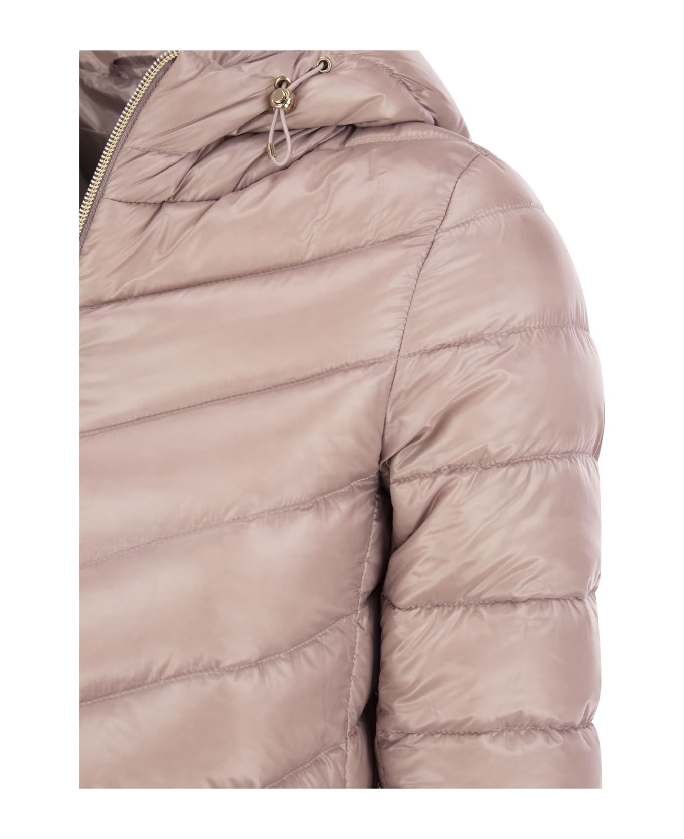 Herno Hooded Zip Padded Jacket - Lilac