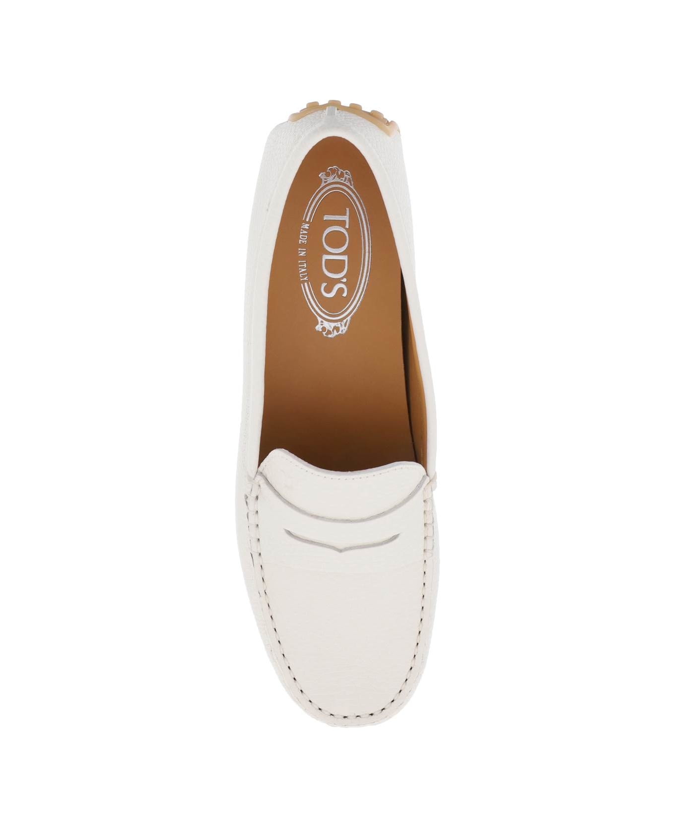 Tod's City Gommino Leather Loafers - MOUSSE (White) フラットシューズ