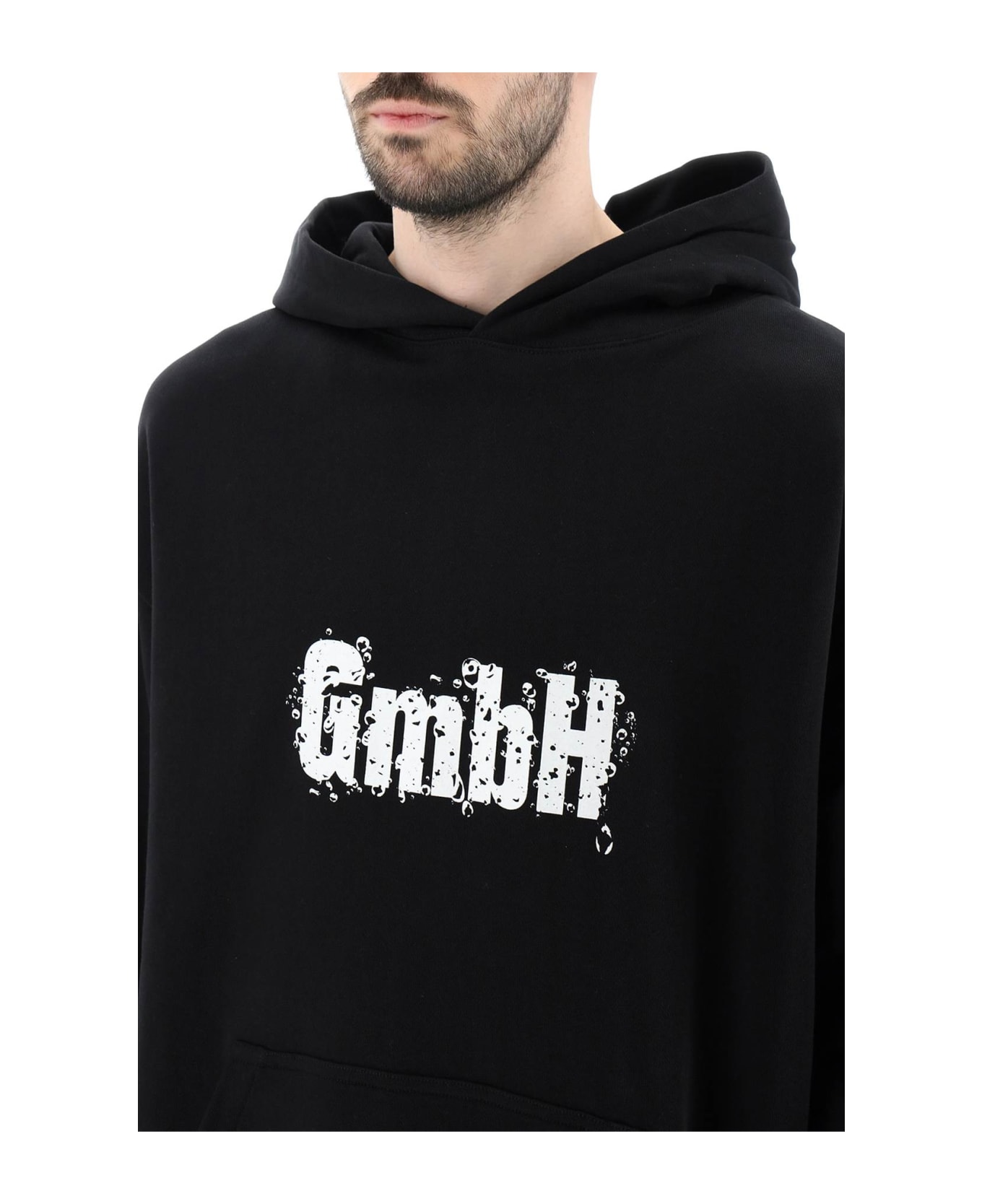 GMBH Logo Print 'ghazal' Hoodie - BLACK (Black)