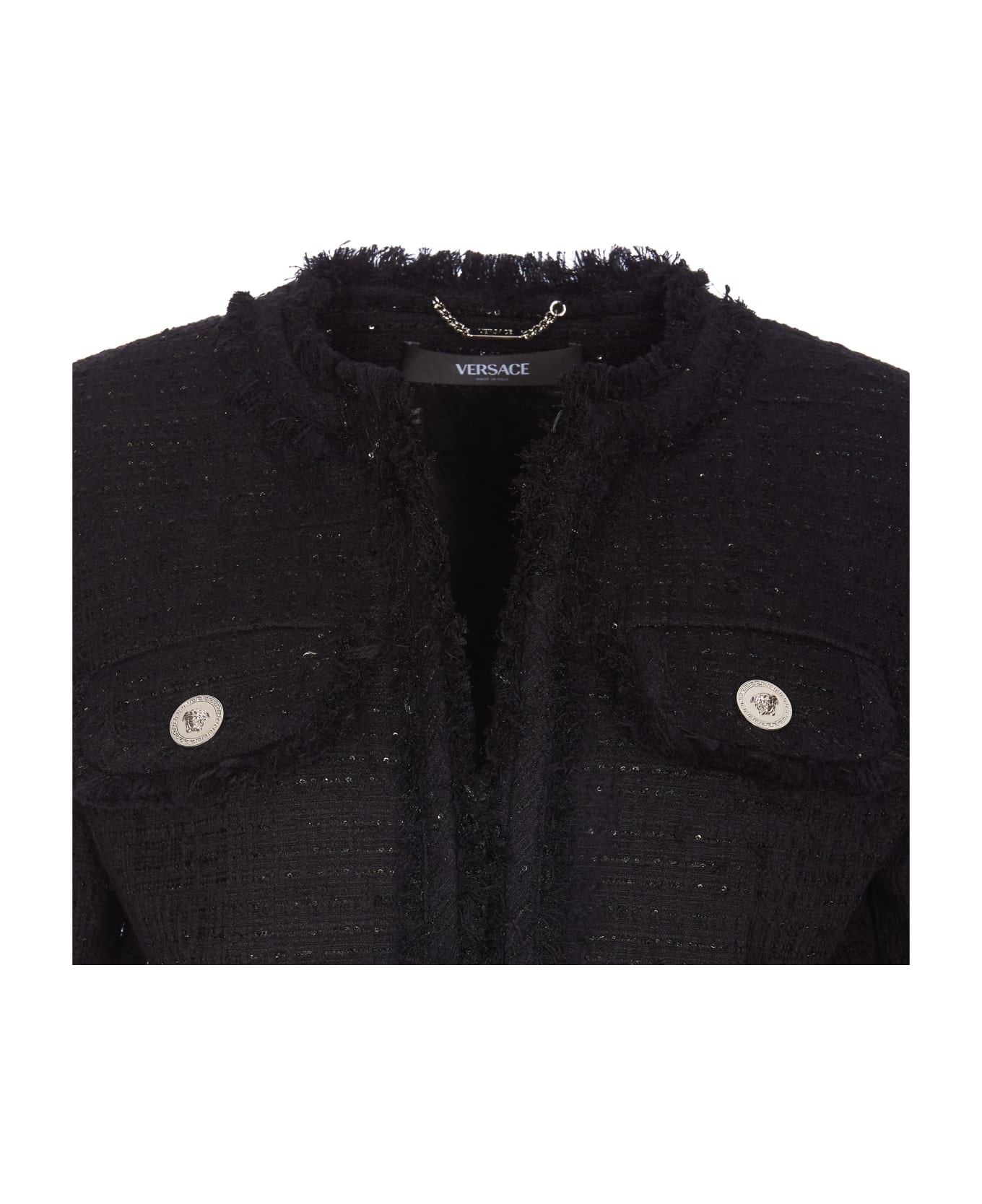 Versace Informal Tweed Jacket - Black