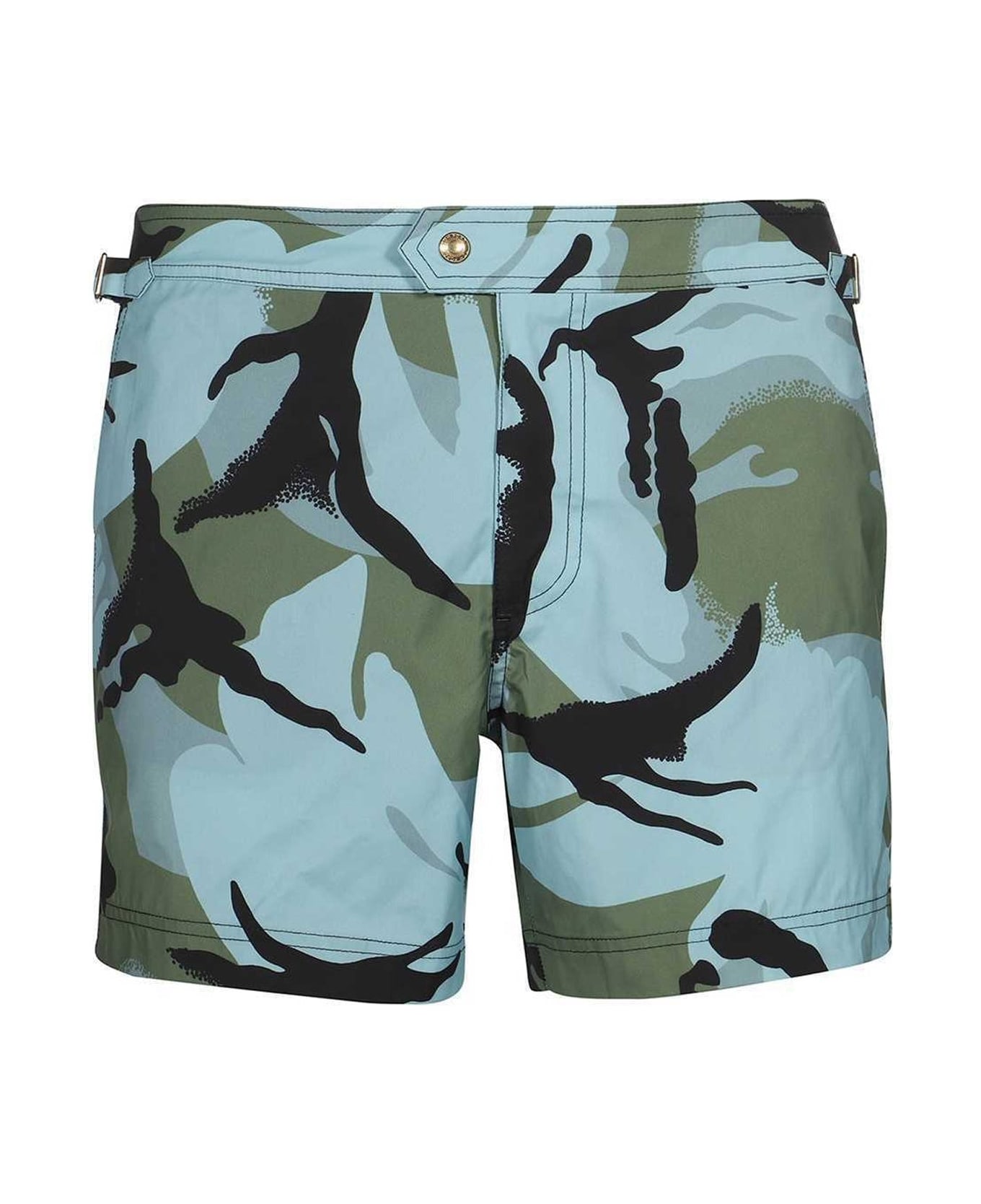 Tom Ford Printed Swim Shorts - Blue