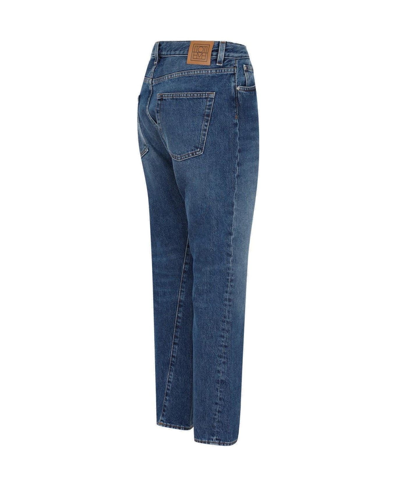 Totême Cropped Straight-leg Jeans - Washed Blue