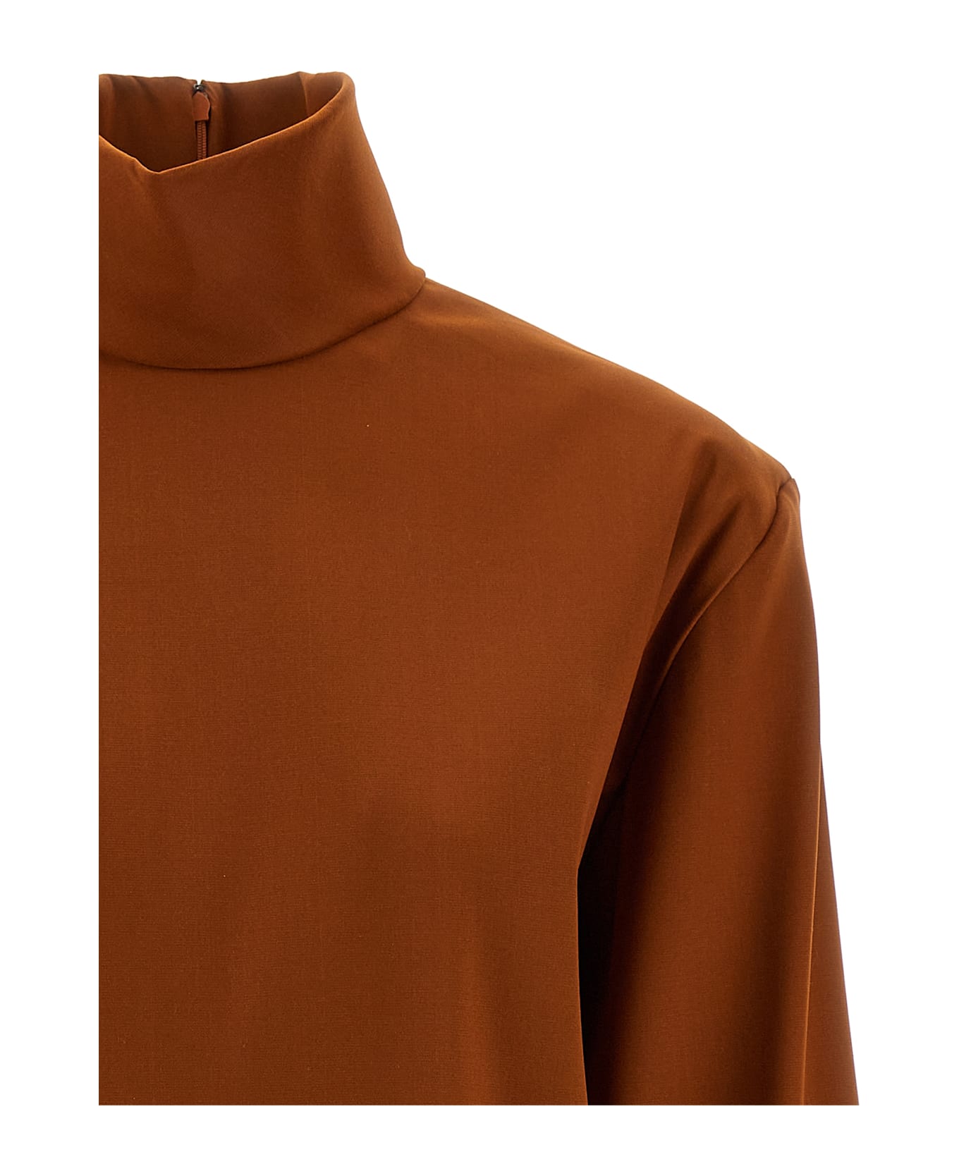 Saint Laurent Structured Shoulder Sweater - Brown