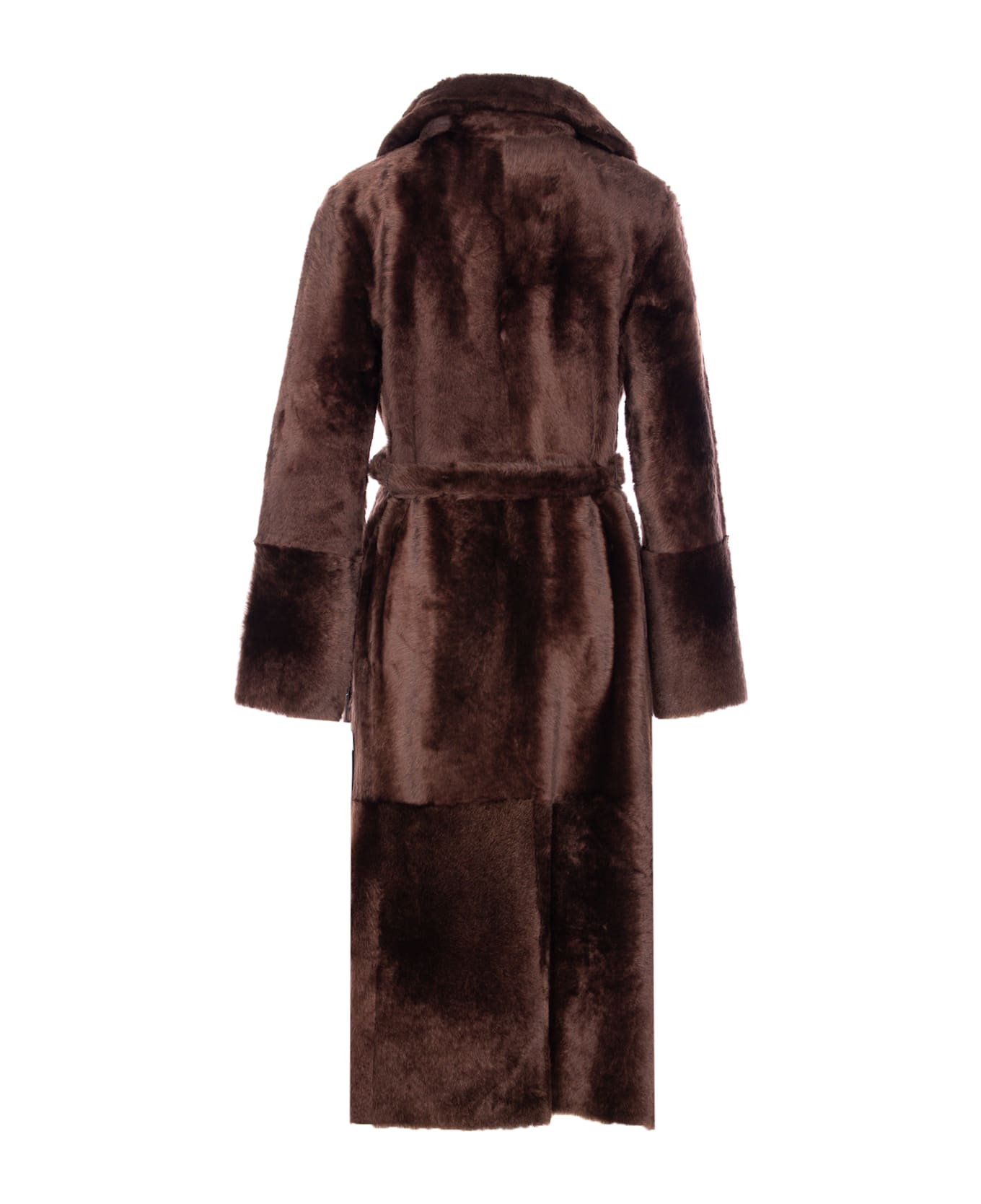 Yves Salomon Reversible Coat - Brown