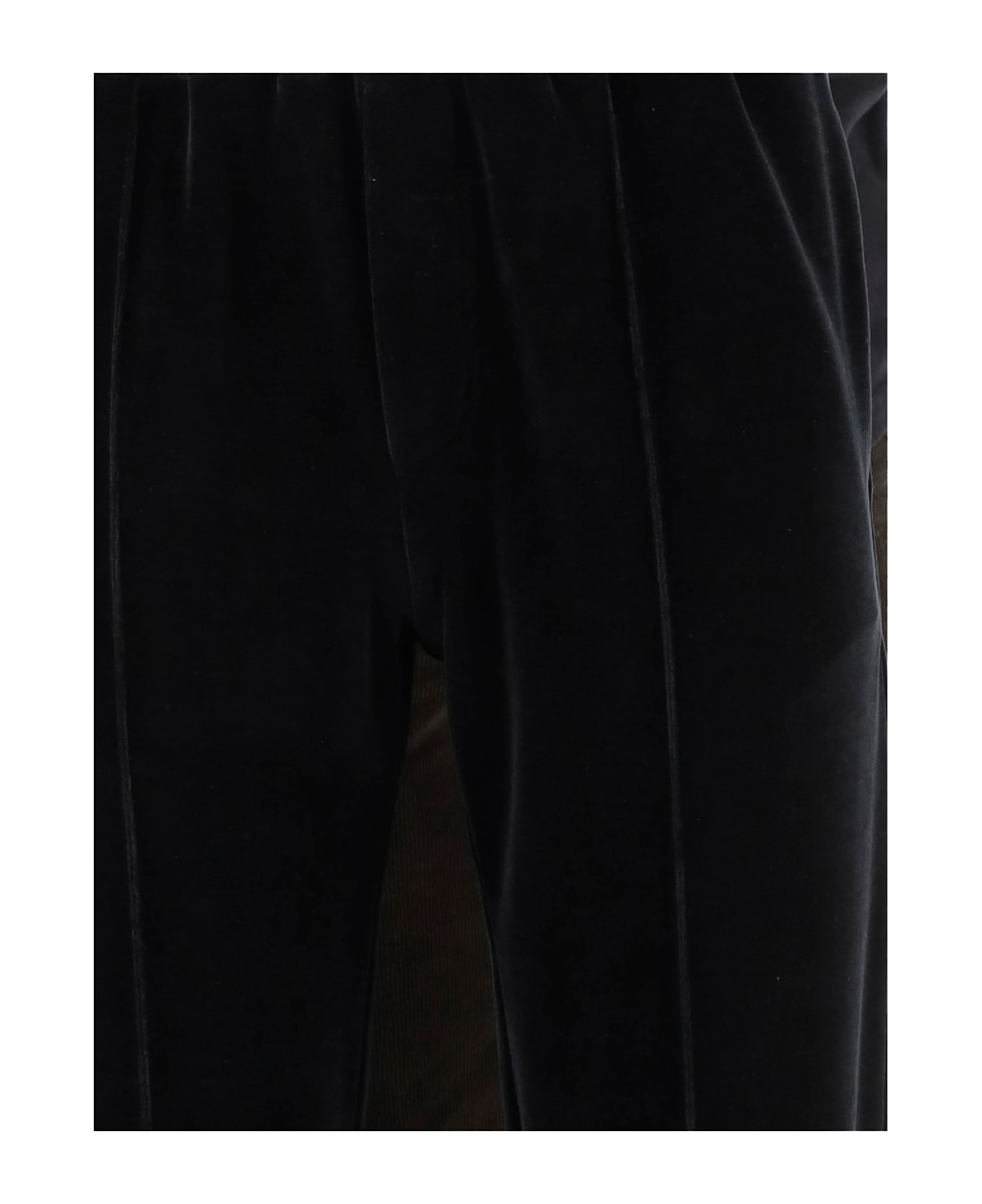 Valentino Chenille Joggers With Chez Valentino Patch - Black