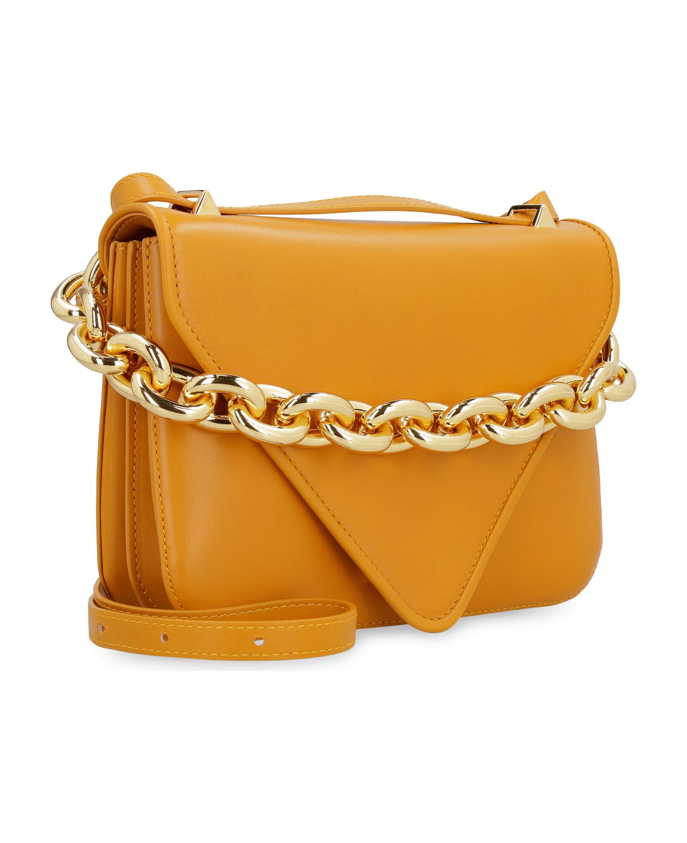 Bottega Veneta Mount Leather Envelope Bag - Mustard ショルダーバッグ