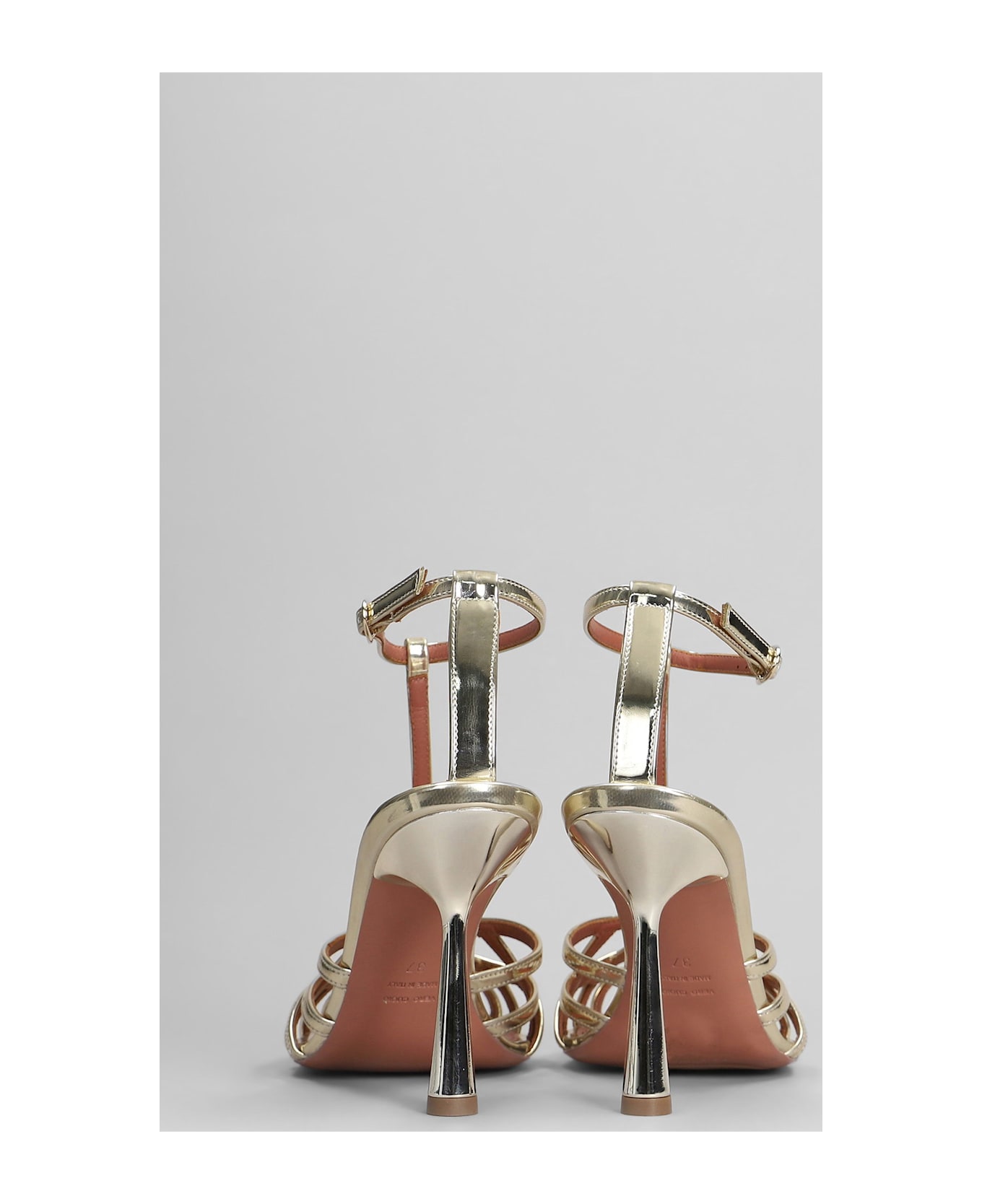 Aldo Castagna Lidia Sandals In Platinum Leather - platinum