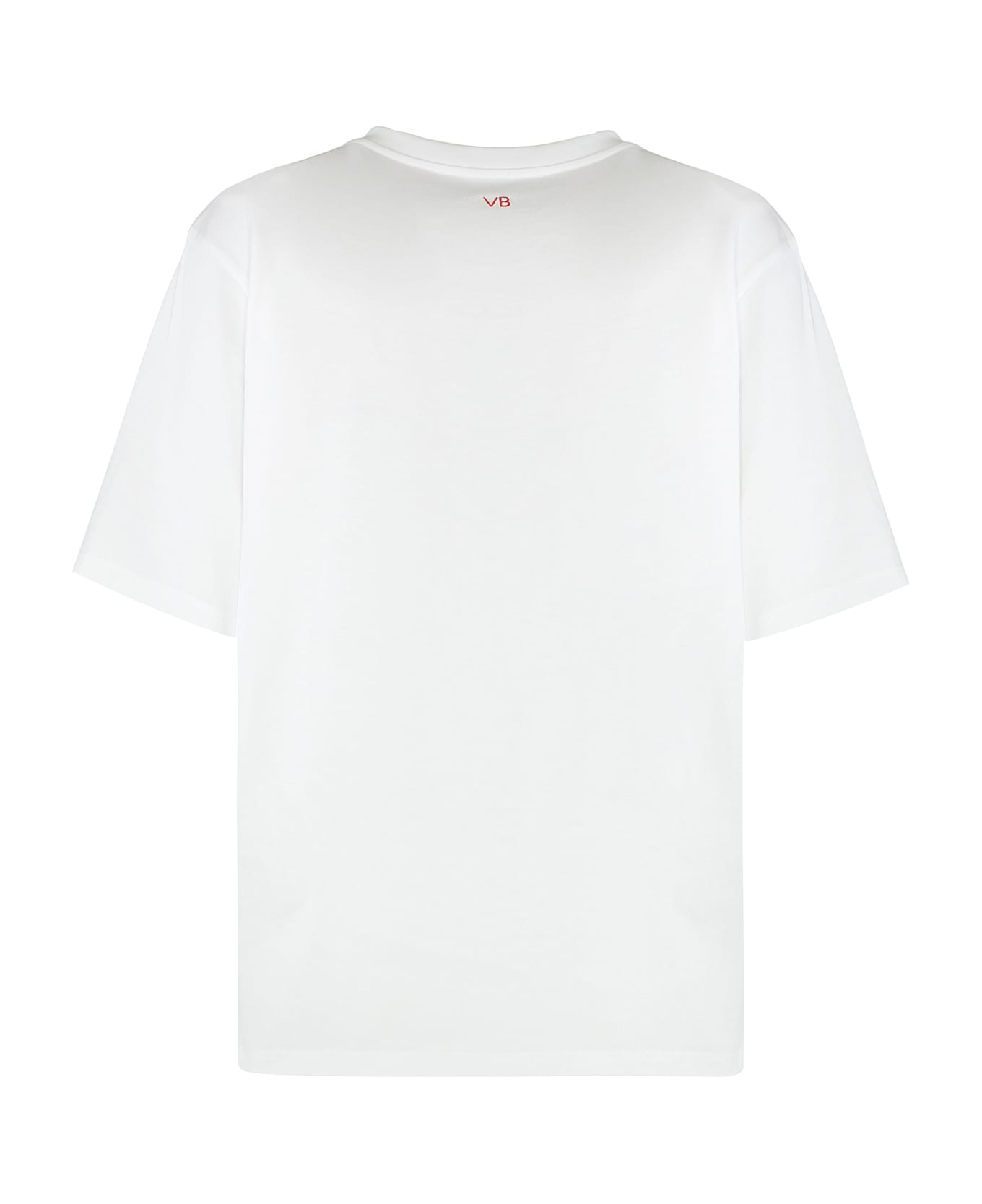 Victoria Beckham T-shirt In Cotton With Print - White