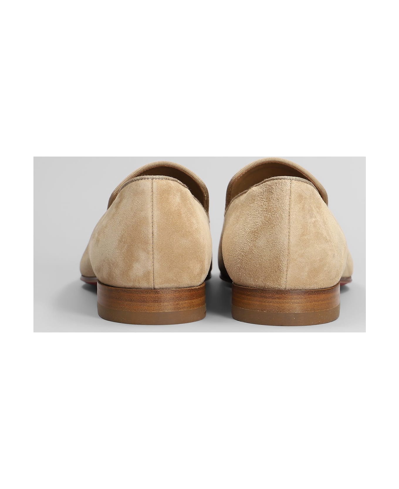 Christian Louboutin Dandelion Loafers In Beige Suede - beige