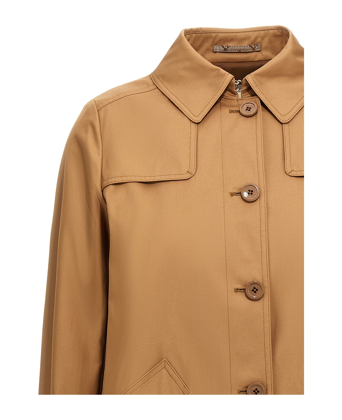 Herno Short Trench Coat - Brown