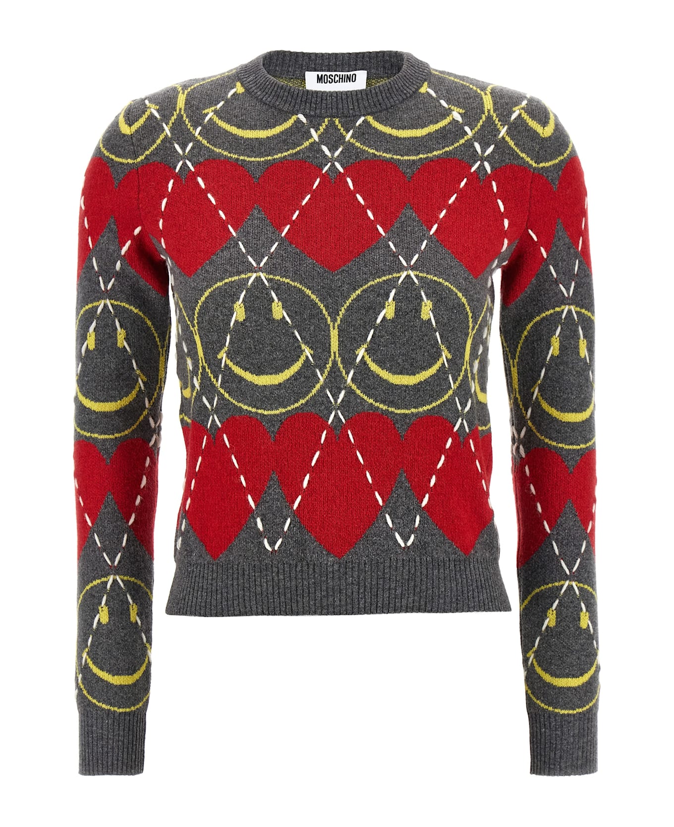 Moschino 'smiley' Sweater - Fantasia Grigio