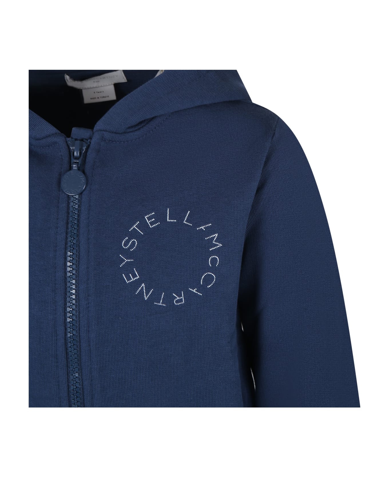 Stella McCartney Kids Blue Brushed For Boy With Logo - Blue