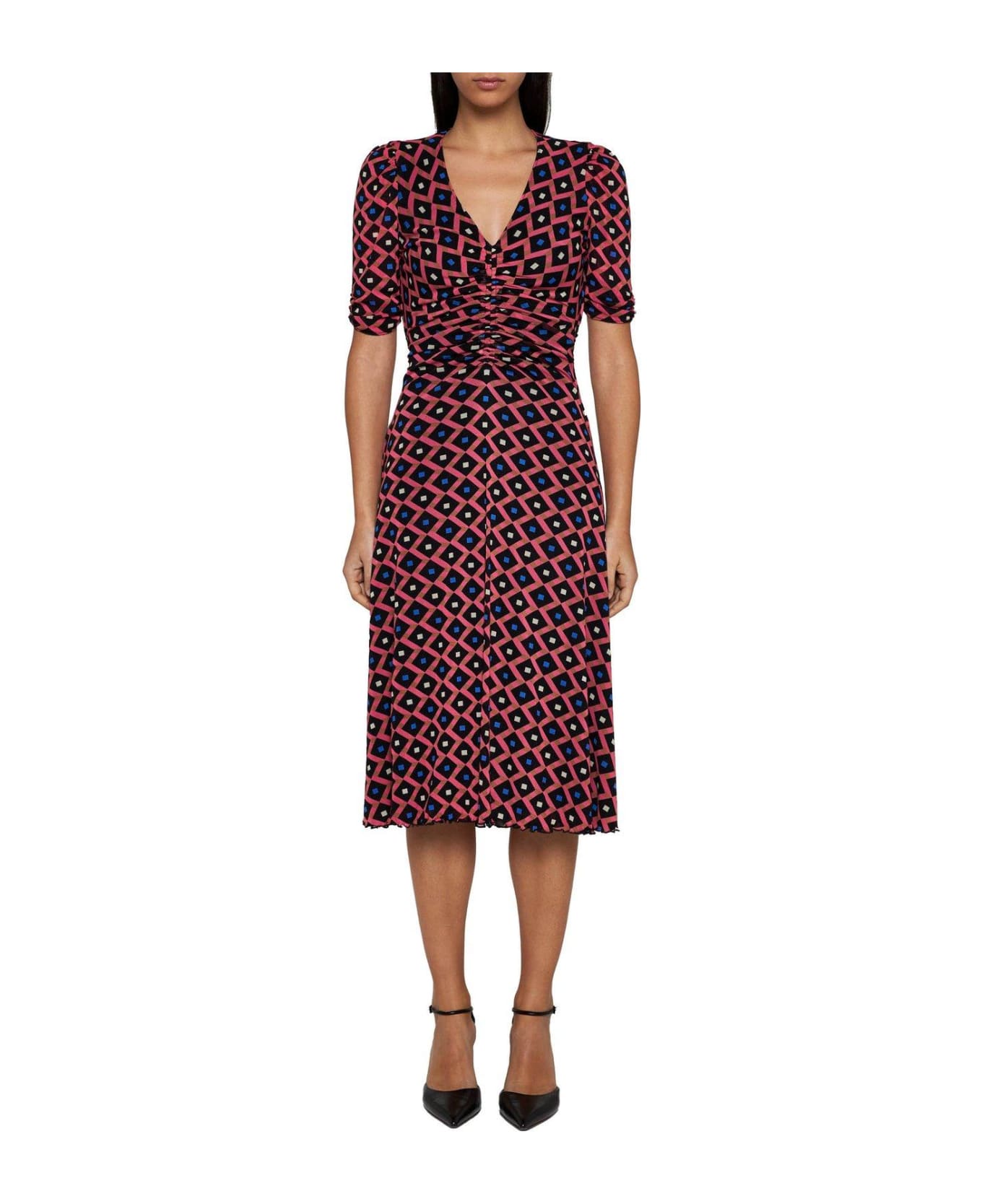 Diane Von Furstenberg Koren Reversible Dress - PINK/MULTICOLOUR