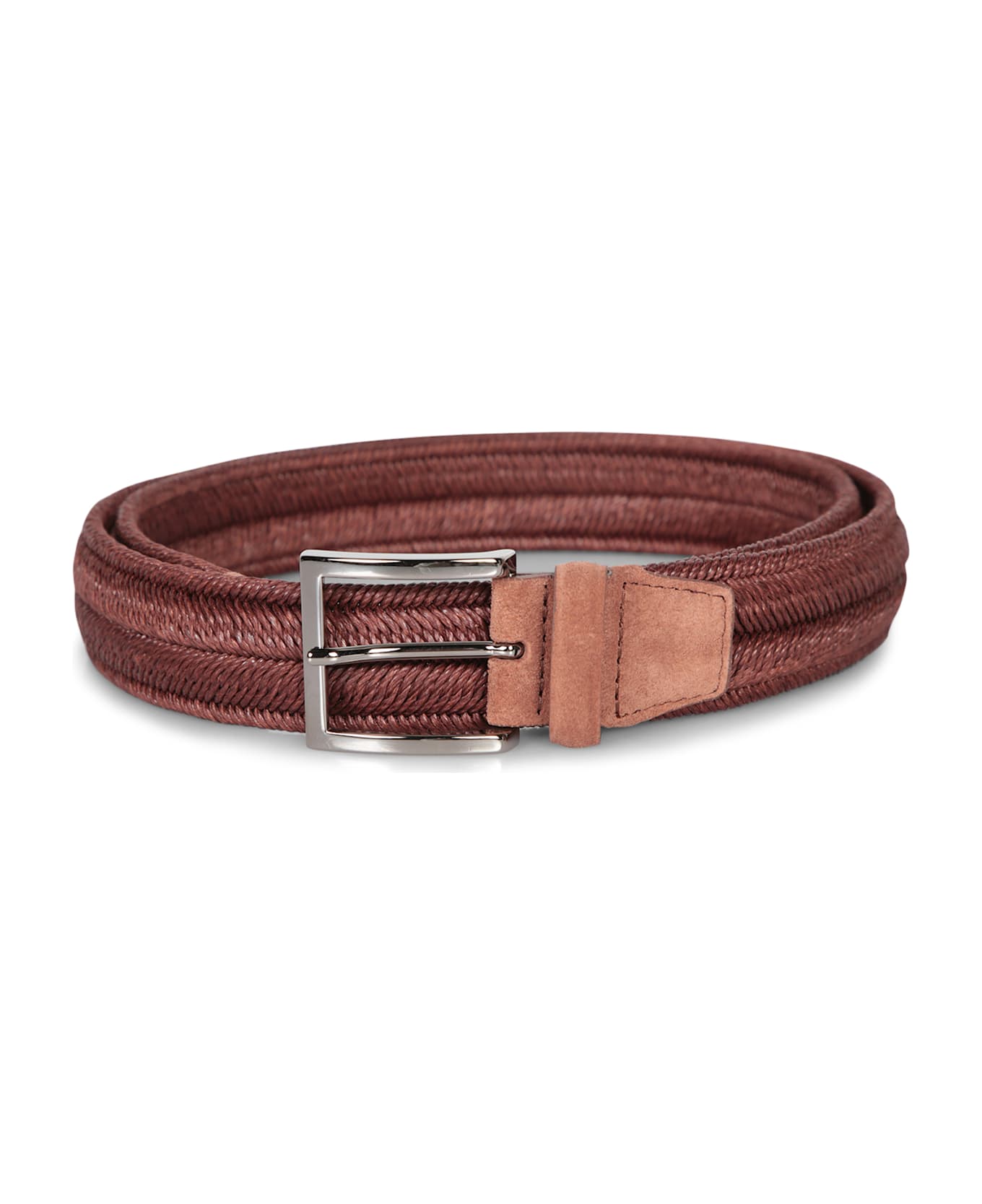 Orciani Burnt Linen Braided Belt - Brown