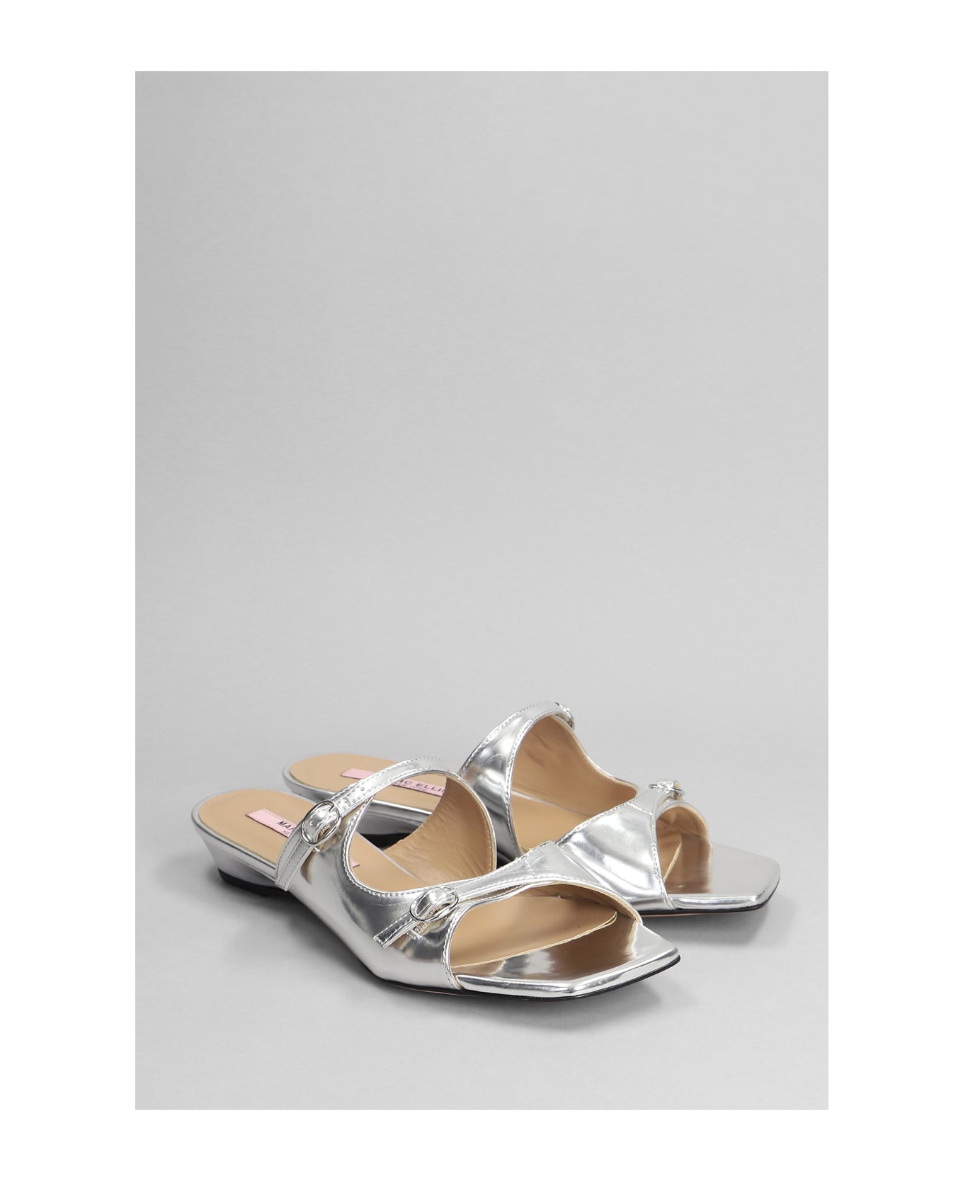 Marc Ellis Flats In Silver Leather - silver