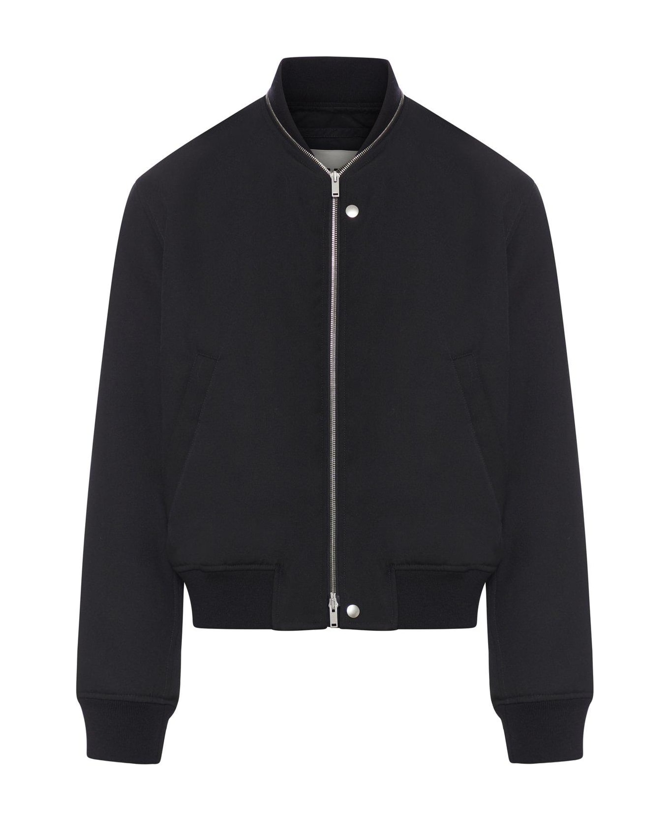 Jil Sander Zip-up Long-sleeved Bomber Jacket - Black