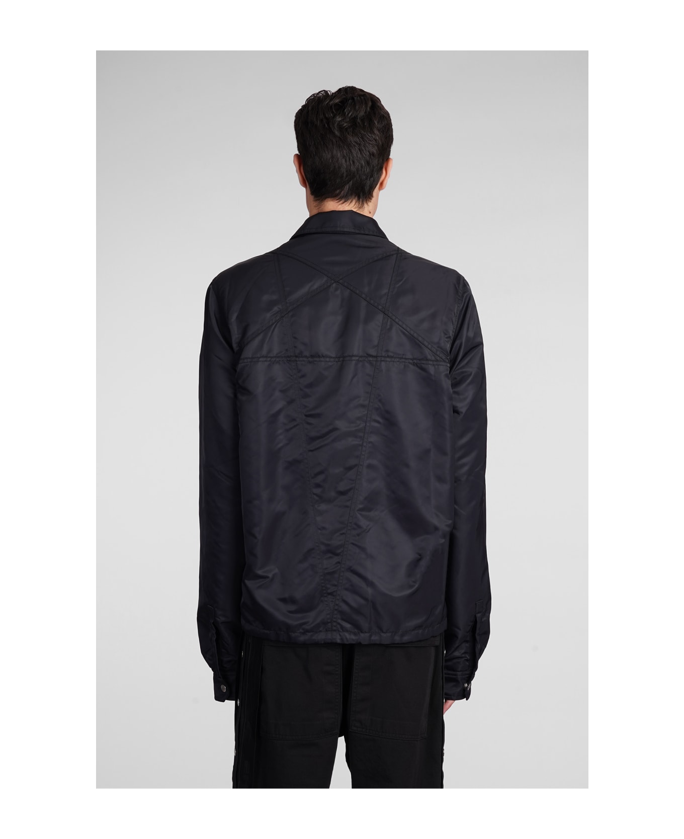 DRKSHDW Zipfront Jkt Casual Jacket In Black Nylon - black