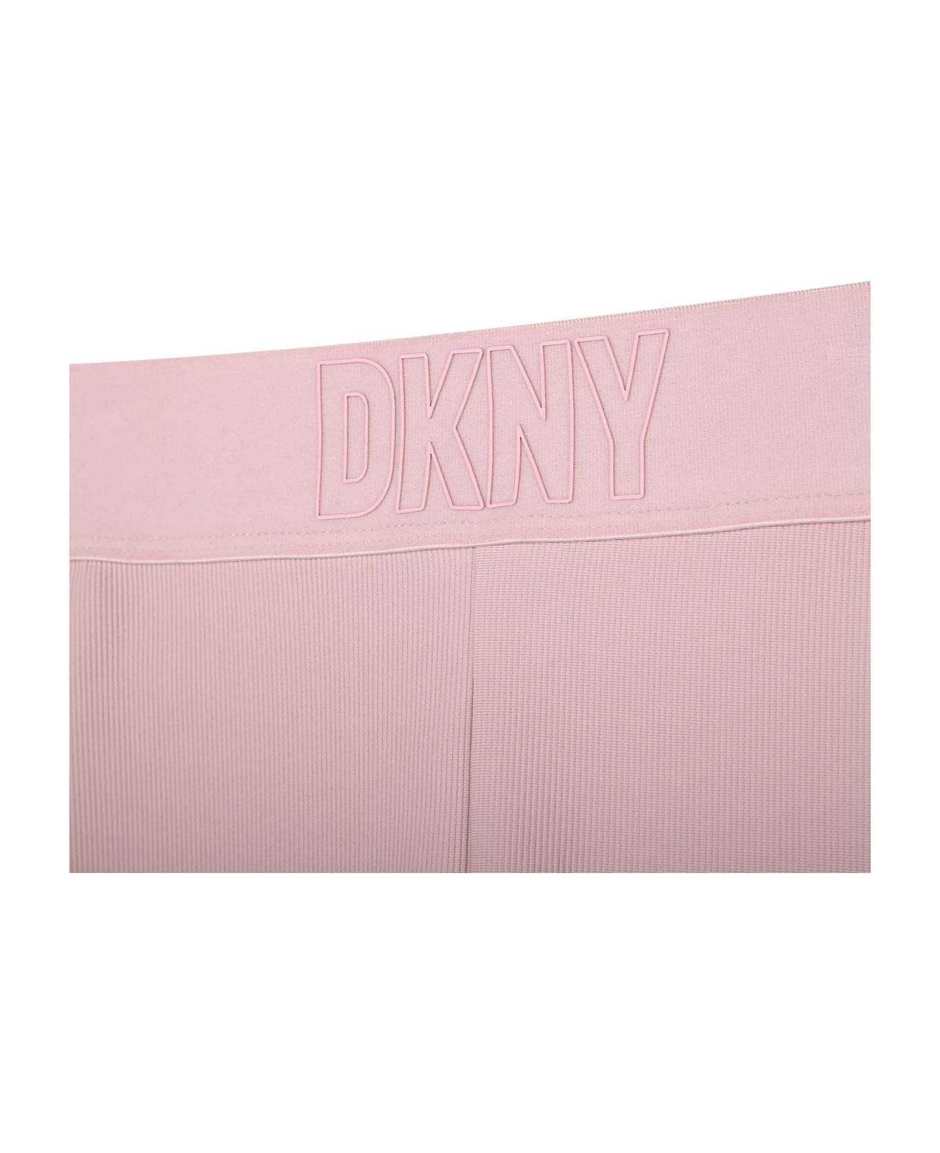 DKNY Leggings With Logo Band - Pink